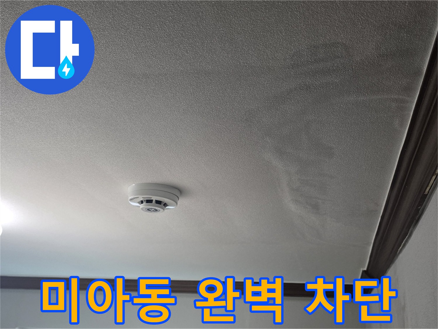 미아동 천장 누수 - 젖은 천장과 몰딩, 건물 안전 위협