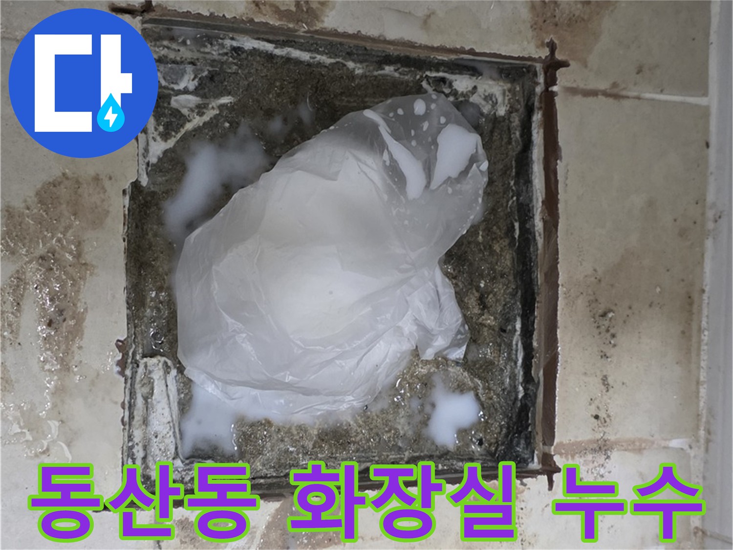 고양시 덕양구 동산동 화장실 변기-유가 주변 누수 해결 공사 사진