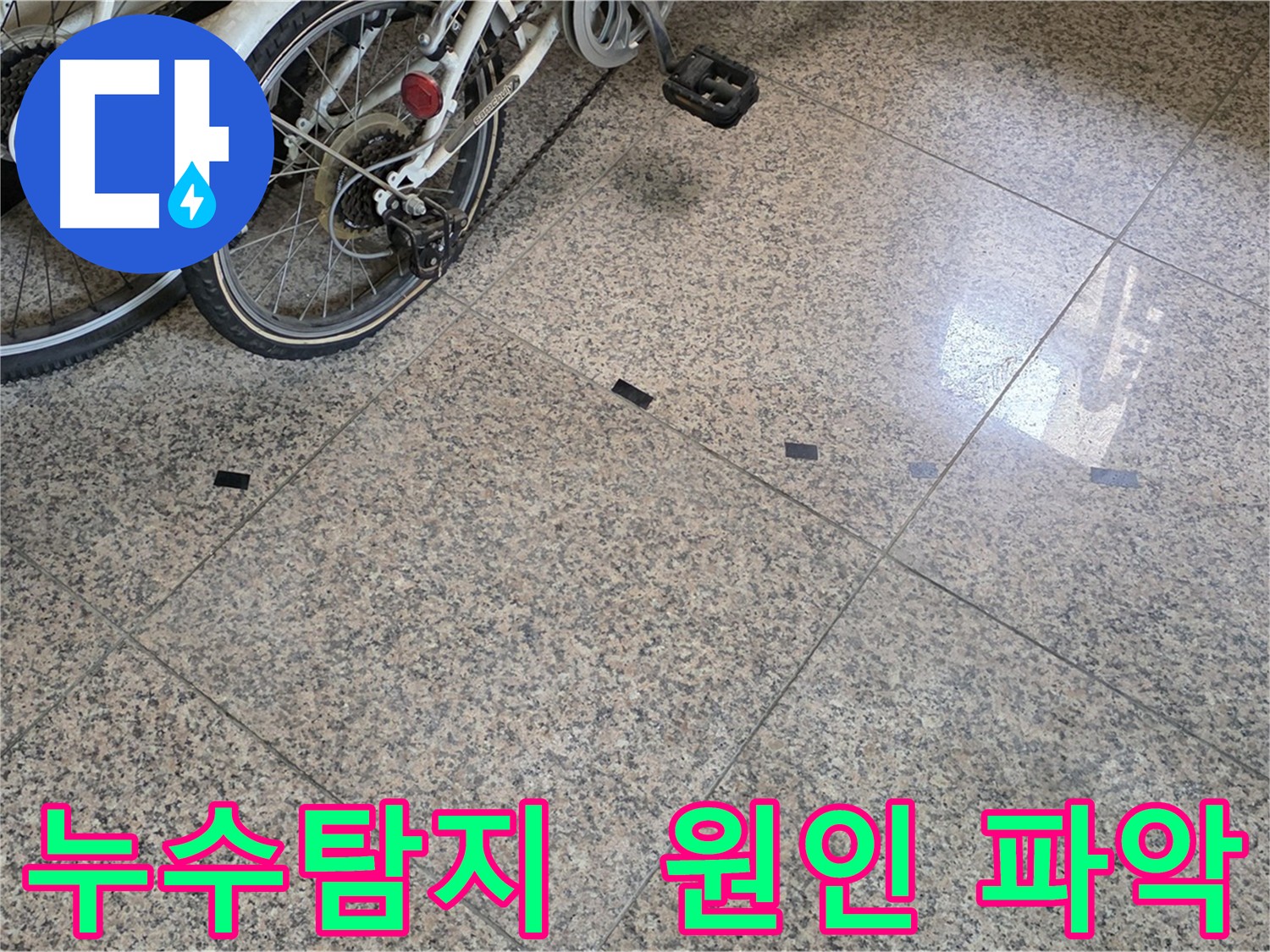 덕양구 누수 탐지 - 현관 앞 대리석 젖음 문제 해결