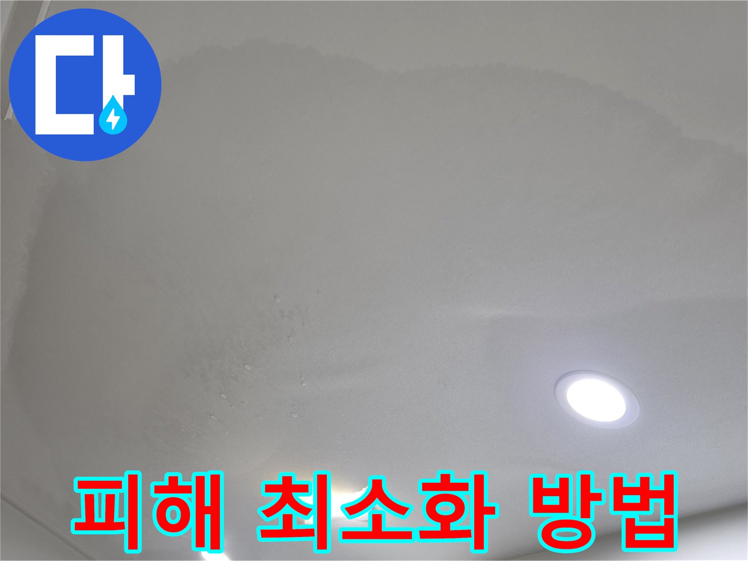 삼숭동 아파트 천장 누수 - 피해 최소화