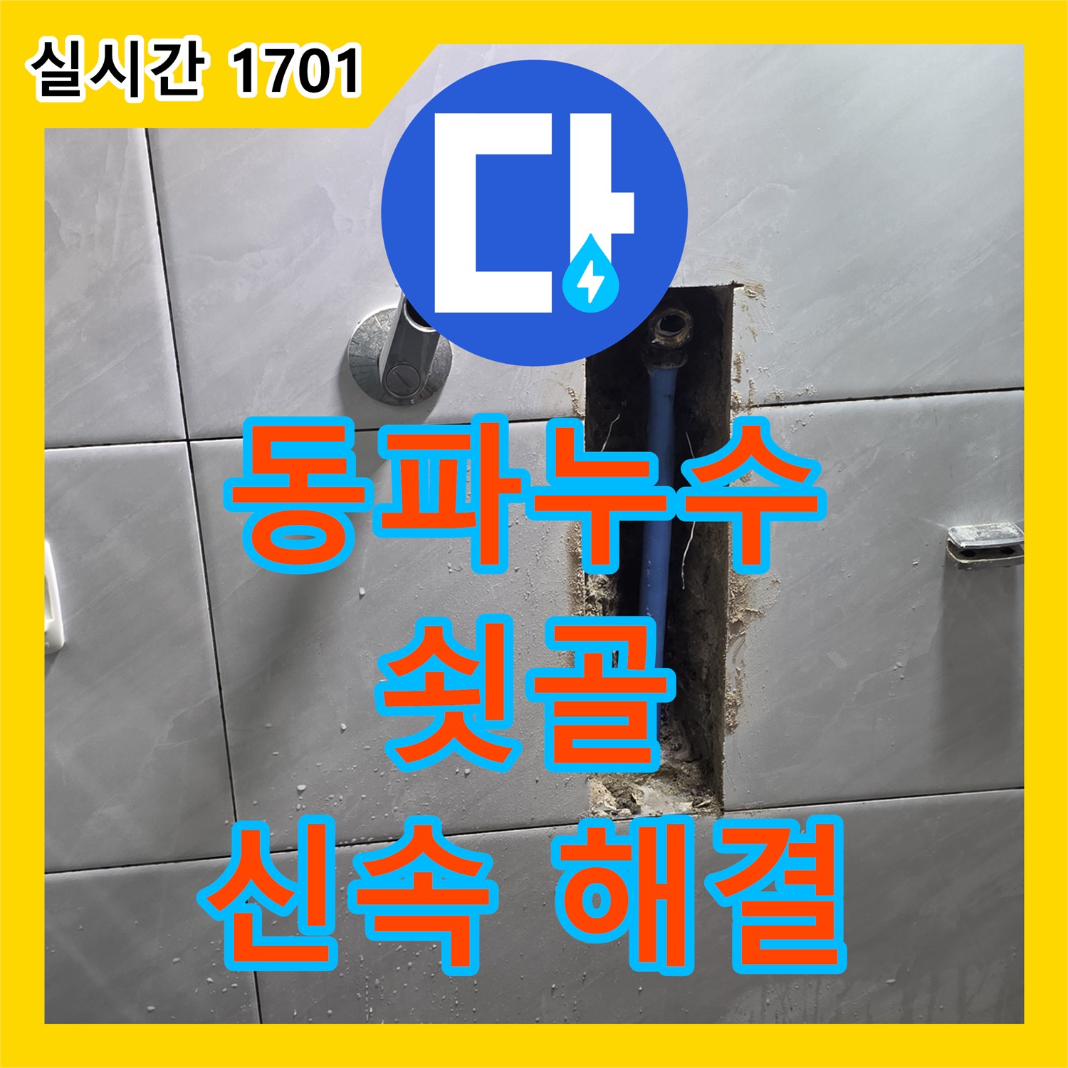 분당 누수탐지전문업체, 쇳골 수도 배관 동파 누수 해결