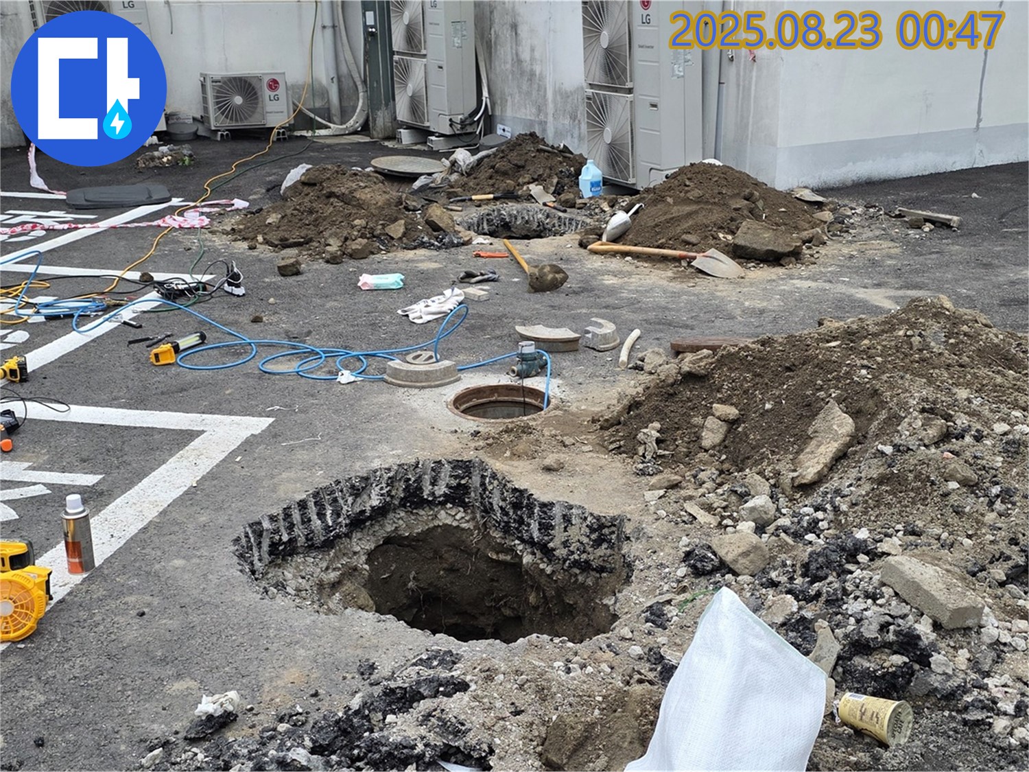 철원군 서면 와수리 주차장 누수 - 원인 분석부터 완벽한 해결까지 책임지고 시공합니다.
