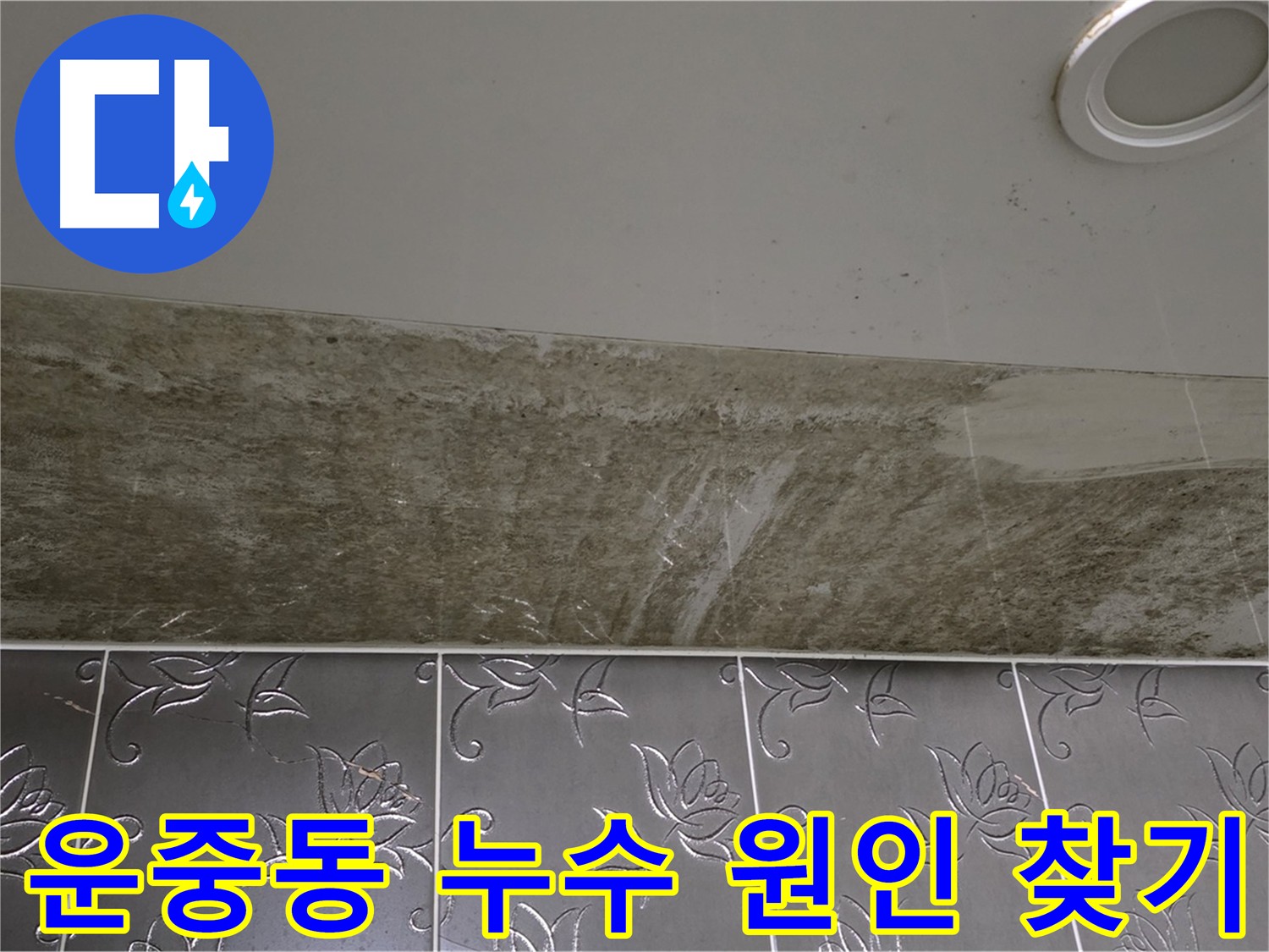 화장실 천장 누수 원인 탐색 - 아랫집 누수 상태 및 윗집 배관 점검