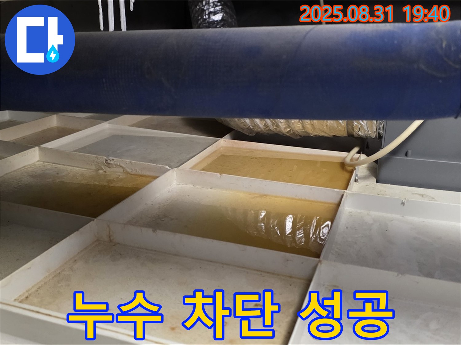 누수 차단 - 트레이 깨끗한 상태