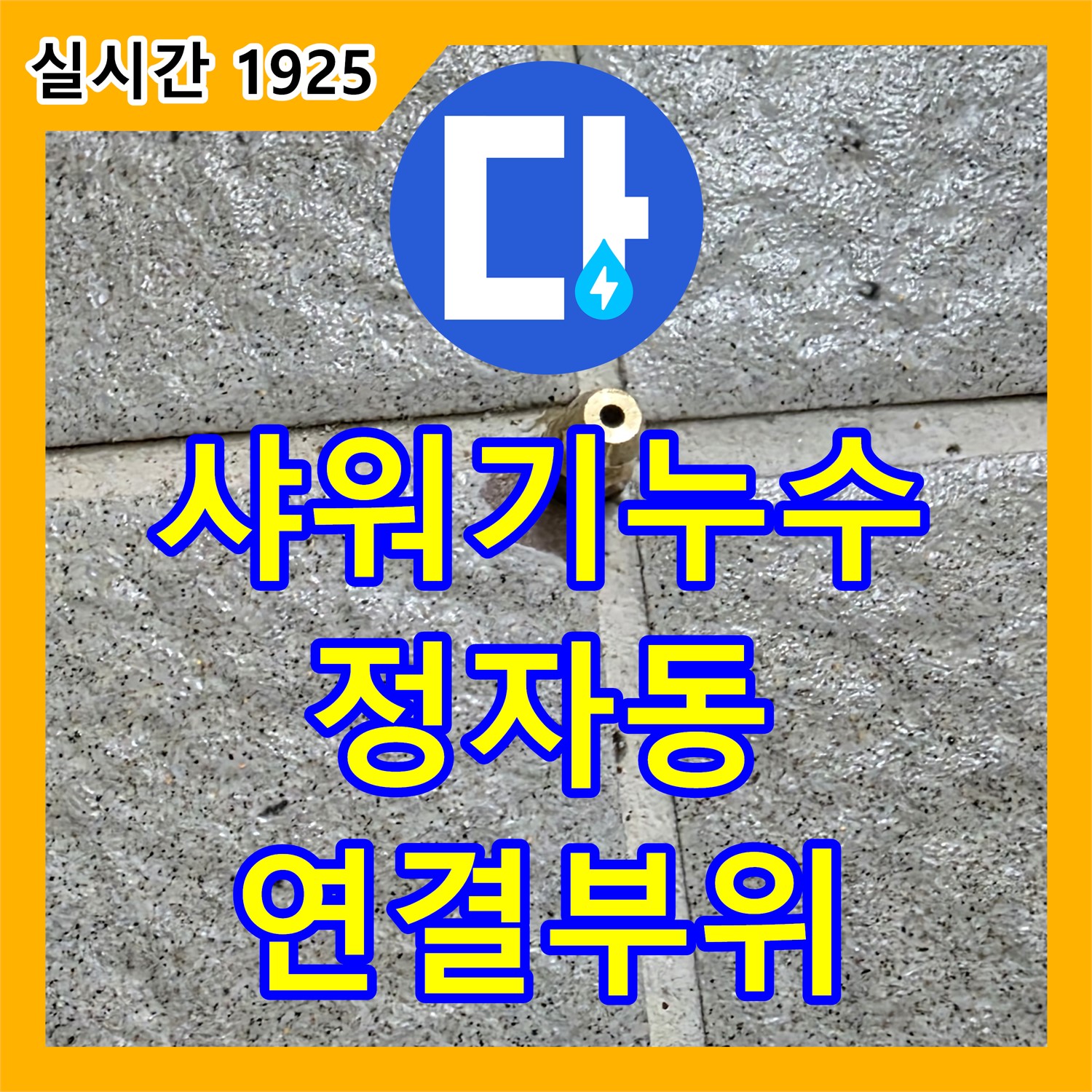분당구 누수전화번호, 정자동 샤워기 연결 부위 누수 해결