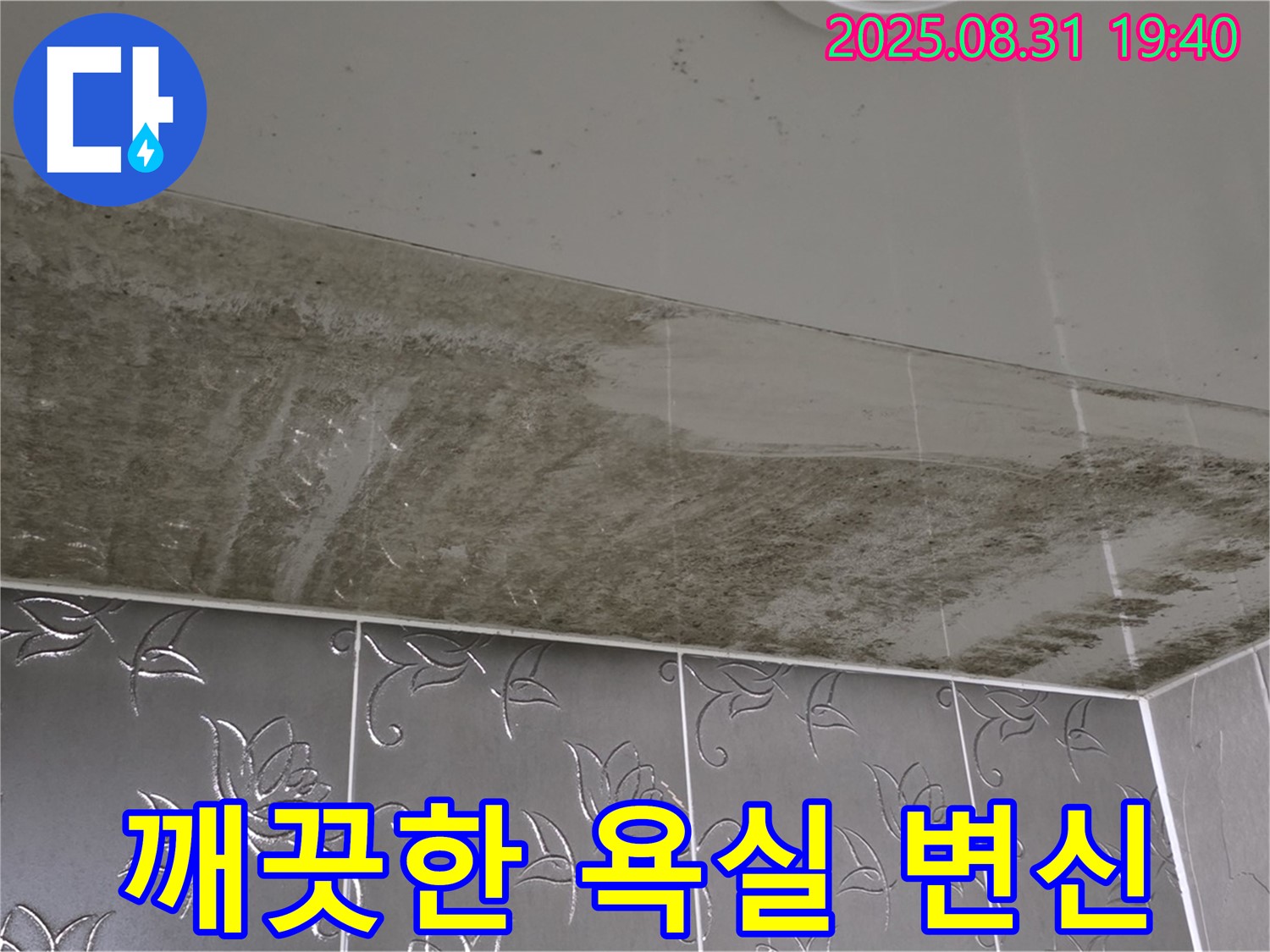 산운동 욕실 - 누수와 곰팡이 해결 후 깨끗한 새 욕실로!