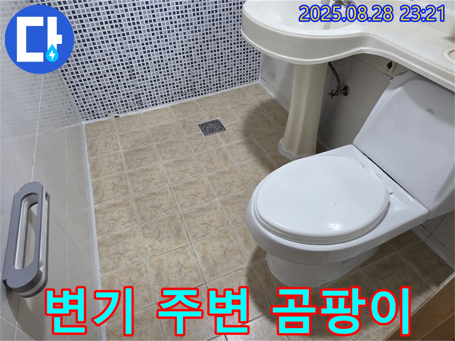 변기 주변 곰팡이 - 누수 진단