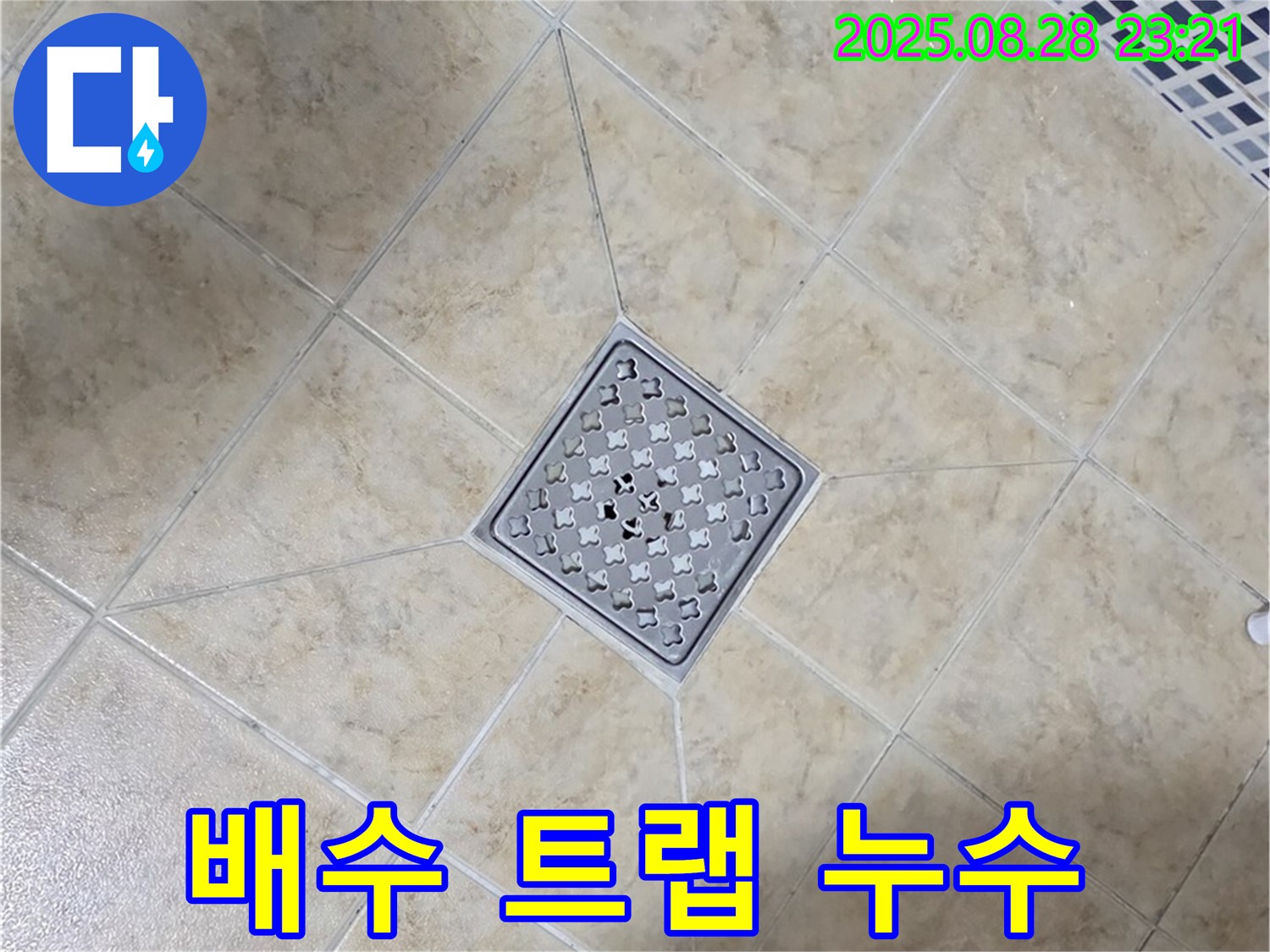 욕실 배수 트랩 누수 - 교체 작업