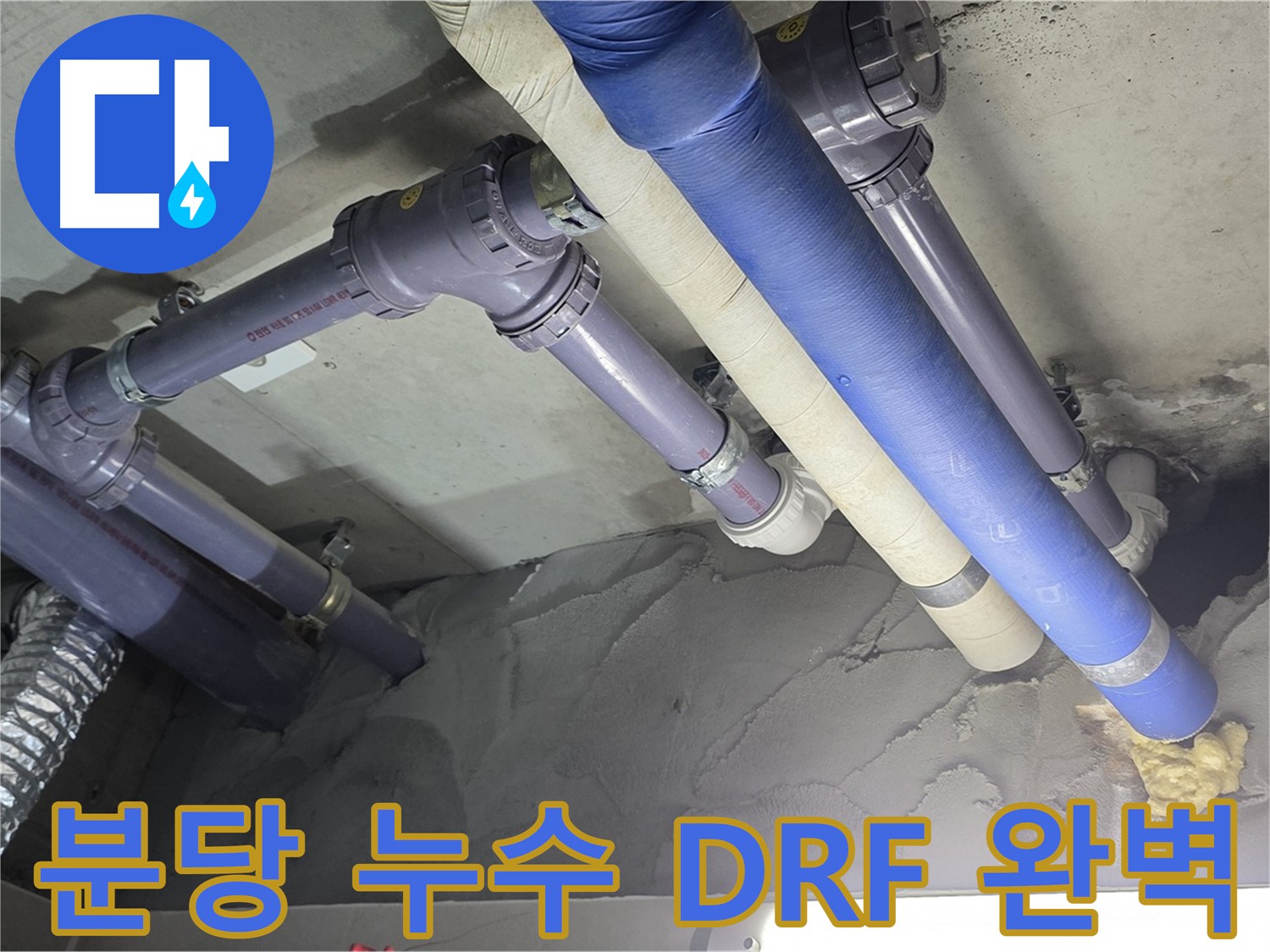 분당 누수 해결 - DRF 부속 사용 배관 교체