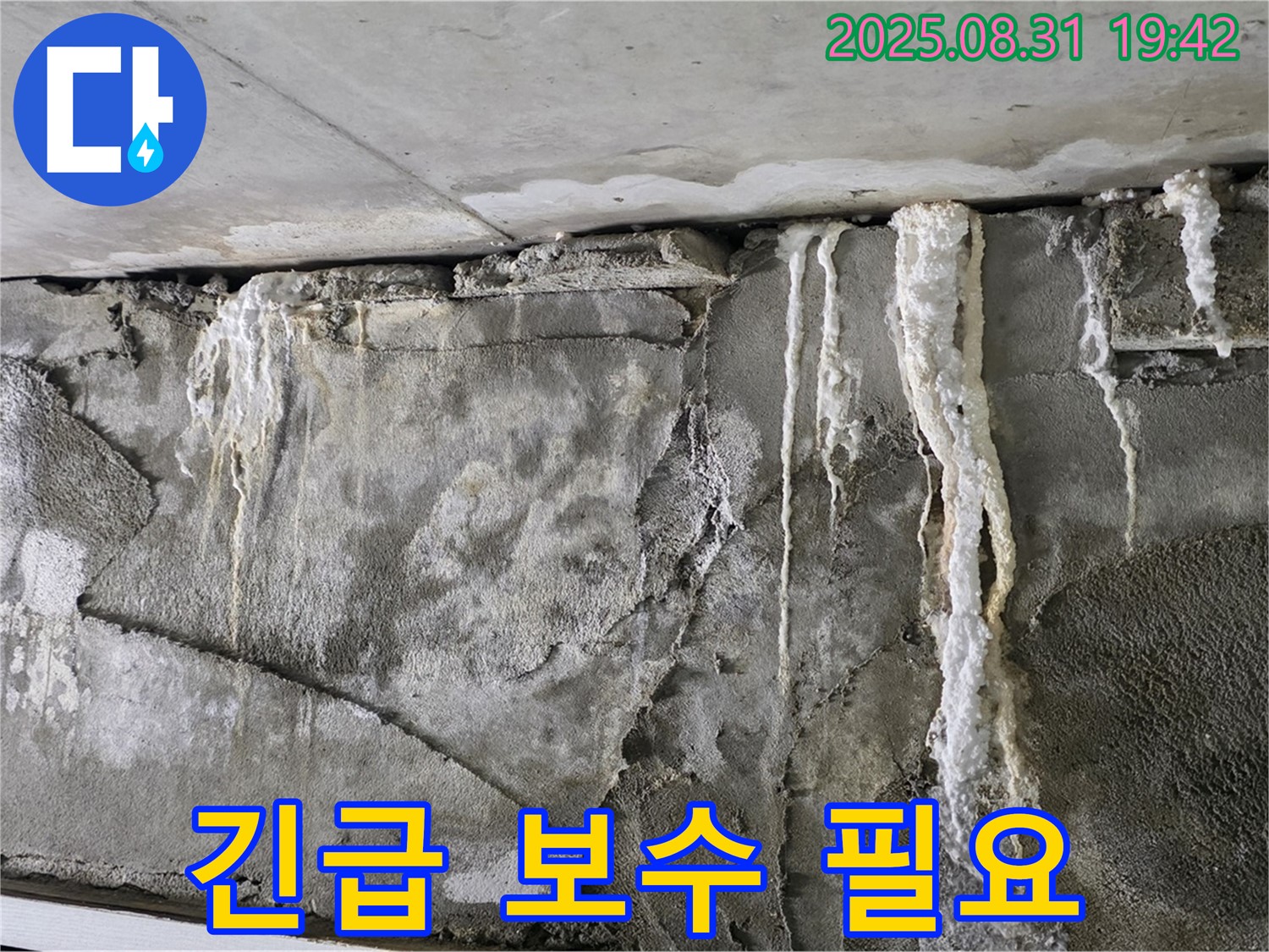 콘크리트 석회 - 긴급 보수 필요