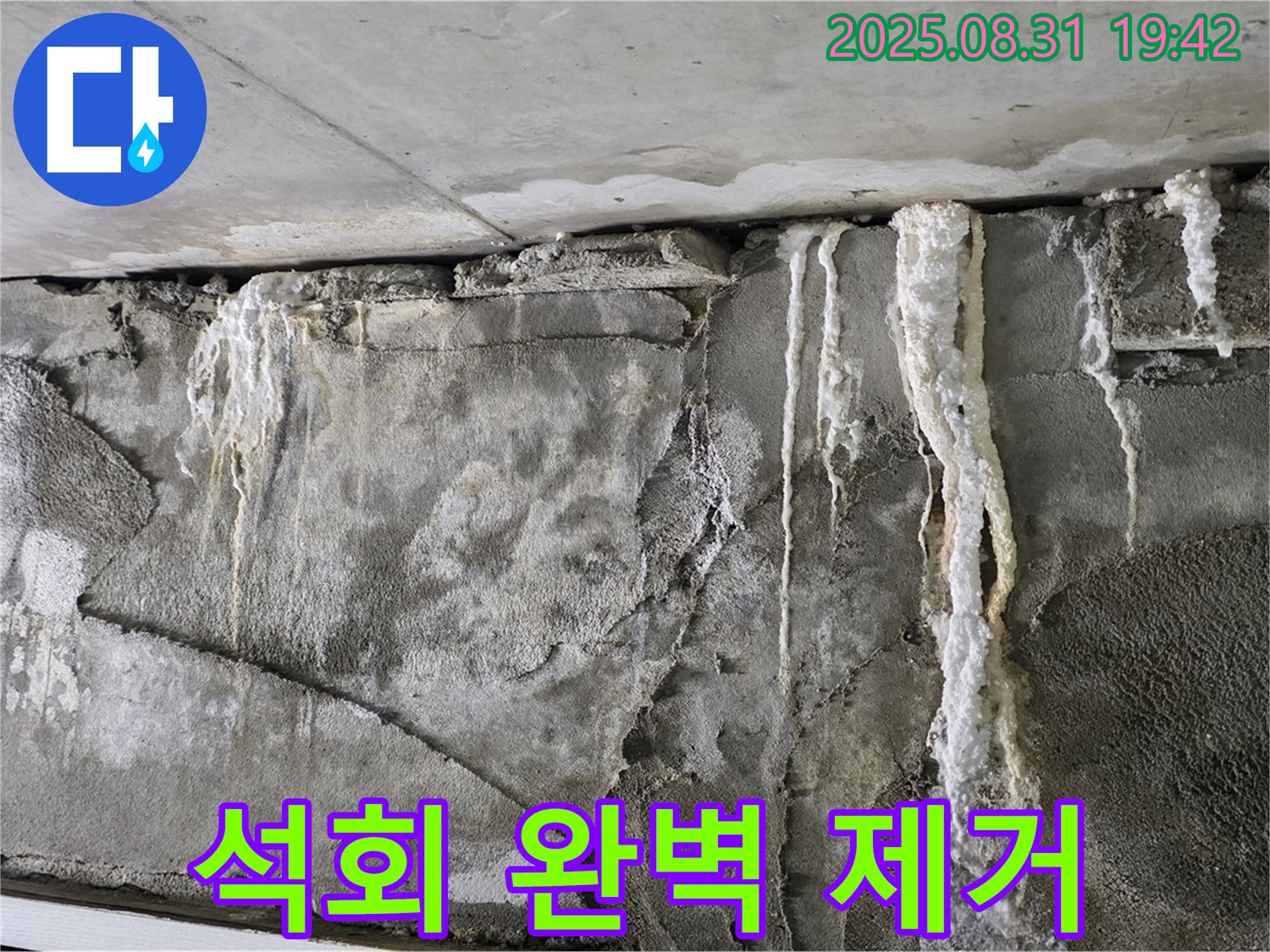 콘크리트 석회 - 완벽하게 제거