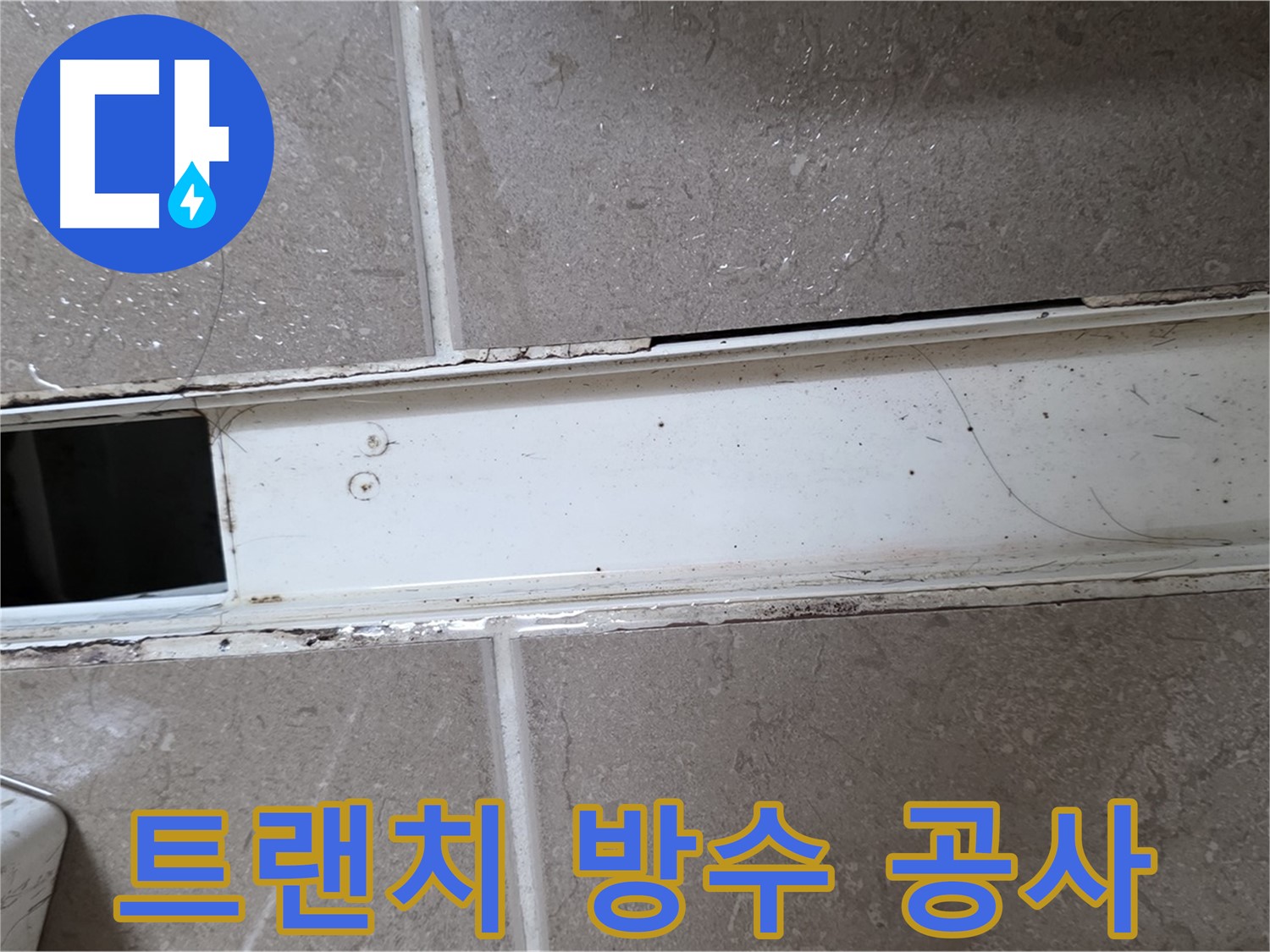 화장실 샤워부스 트랜치 점검 사진