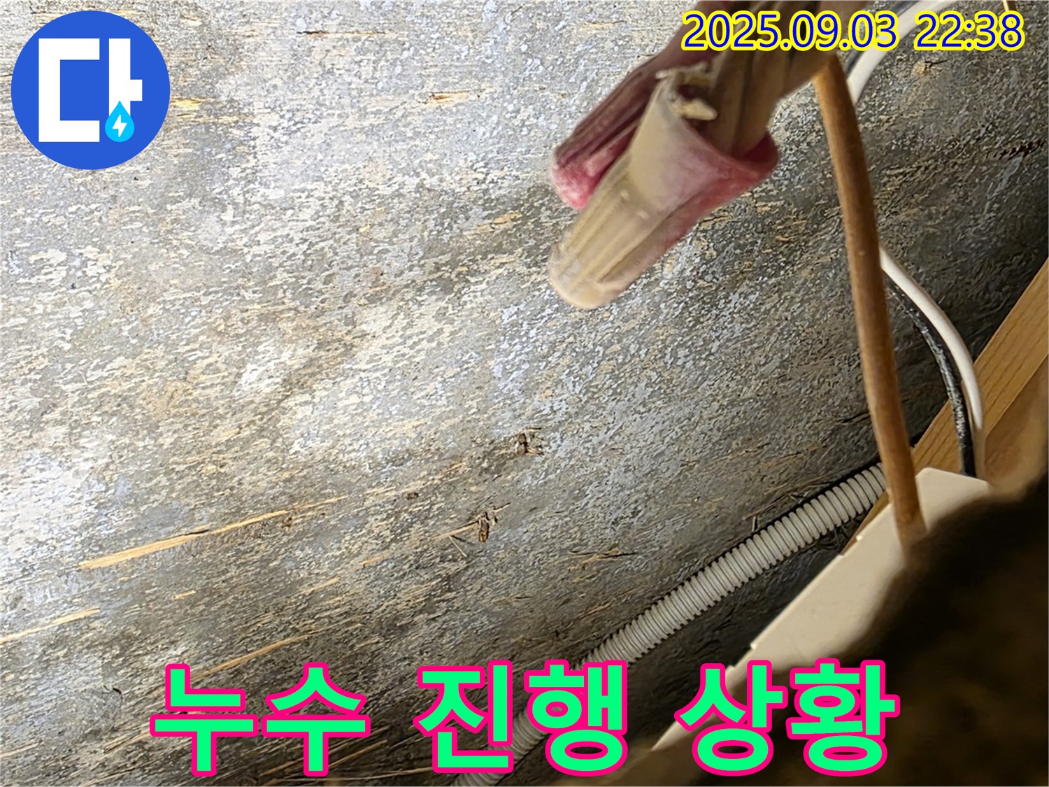 용산구 한강로2가 누수 - 누수 진행 상황 촬영