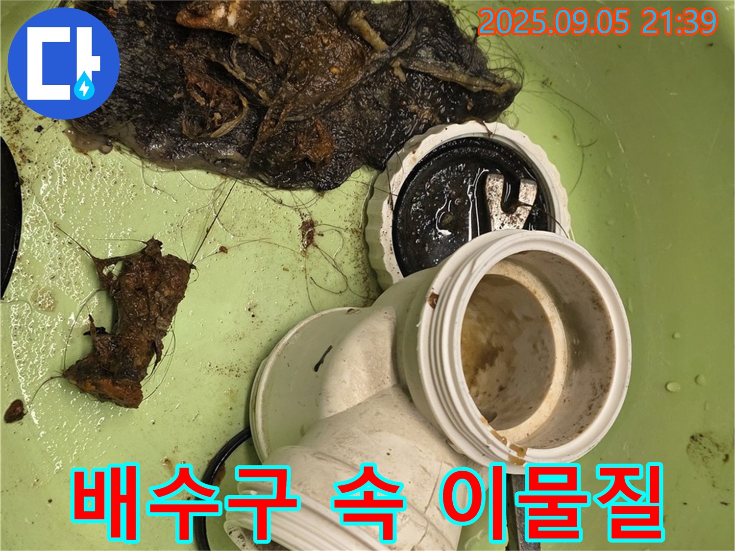 배수구 속 이물질 제거 - 누수 해결의 핵심!