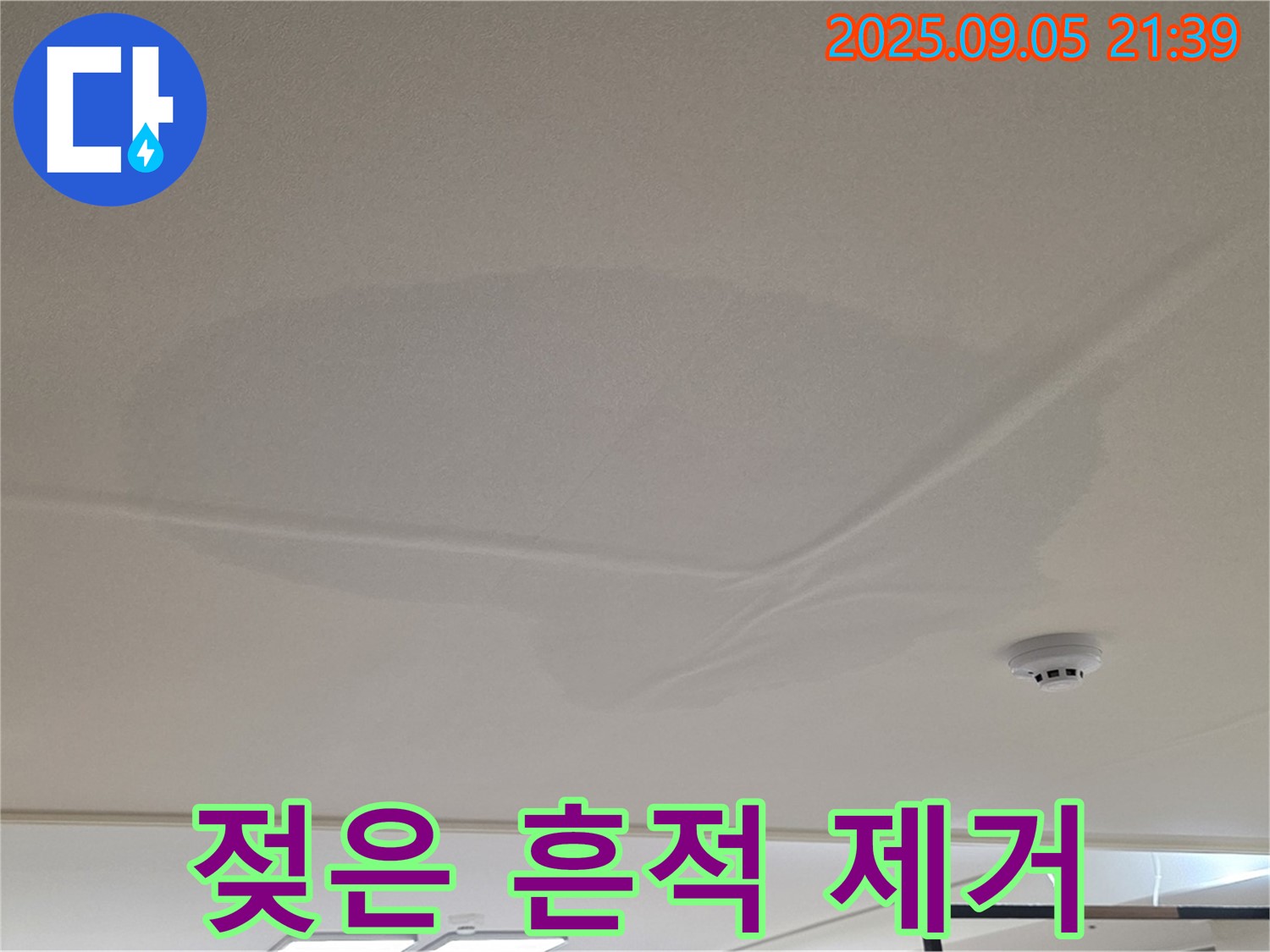 사가정 아파트 누수 - 천장 젖은 흔적 완벽 제거, 깨끗한 천장