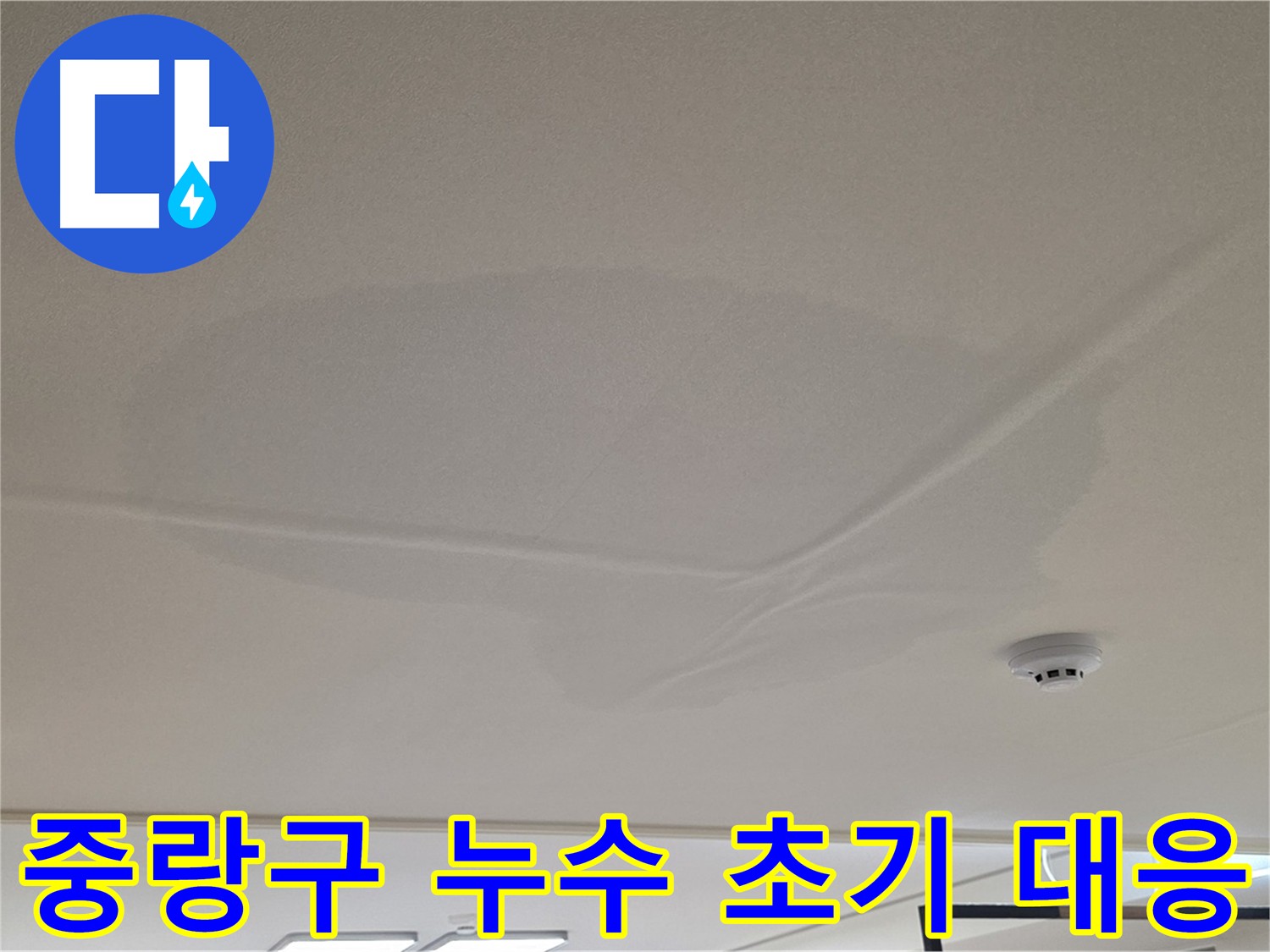 아랫집 천장 누수 초기 - 천장 중앙 젖음 - 공압 검사 후 상수 배관 문제 없음
