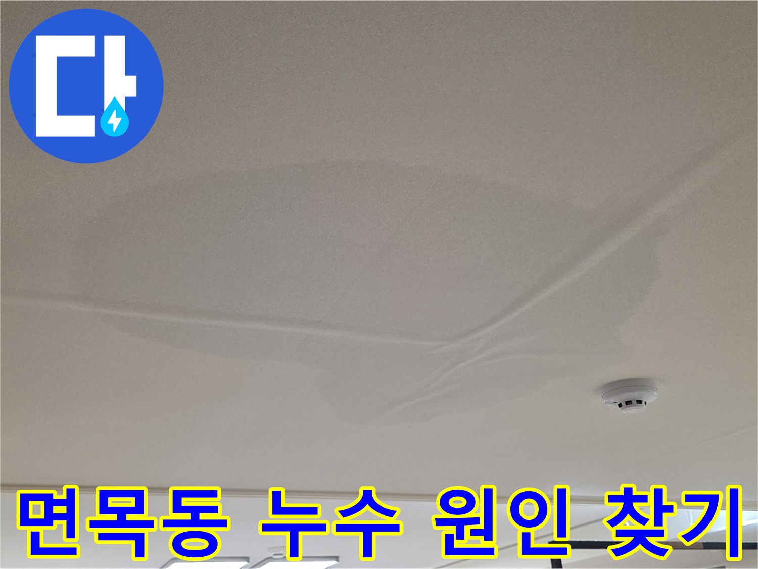 아랫집 천장 누수 - 넓은 범위 물 얼룩 - 누수 원인 탐색 중
