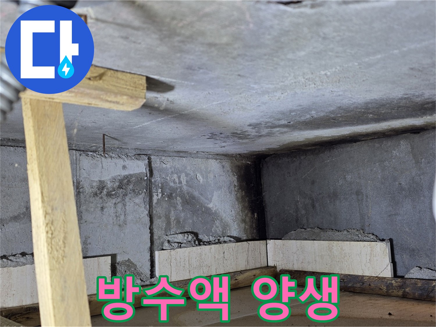 방수액 양생 - 충분한 건조 시간