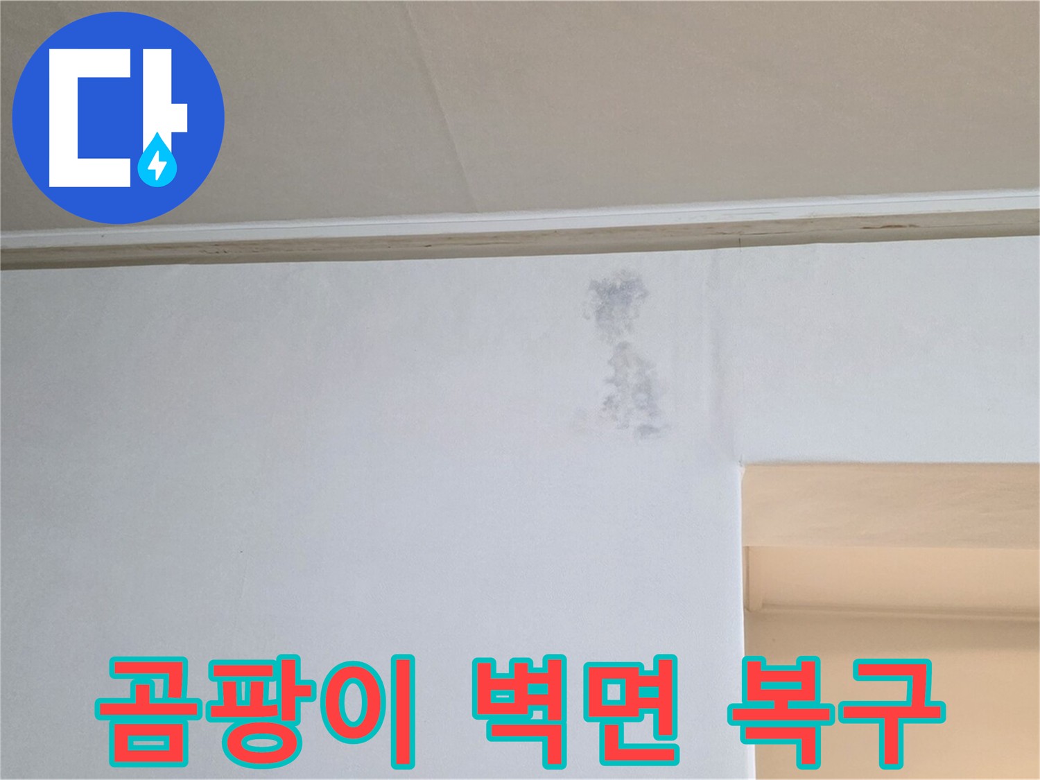 곰팡이 핀 벽면 복구 작업 - 깨끗한 벽면