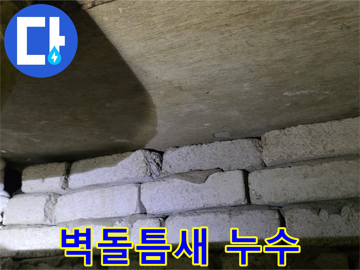 은평구 신사동 누수 - 벽돌 구조 틈새에서 누수 발생 확인