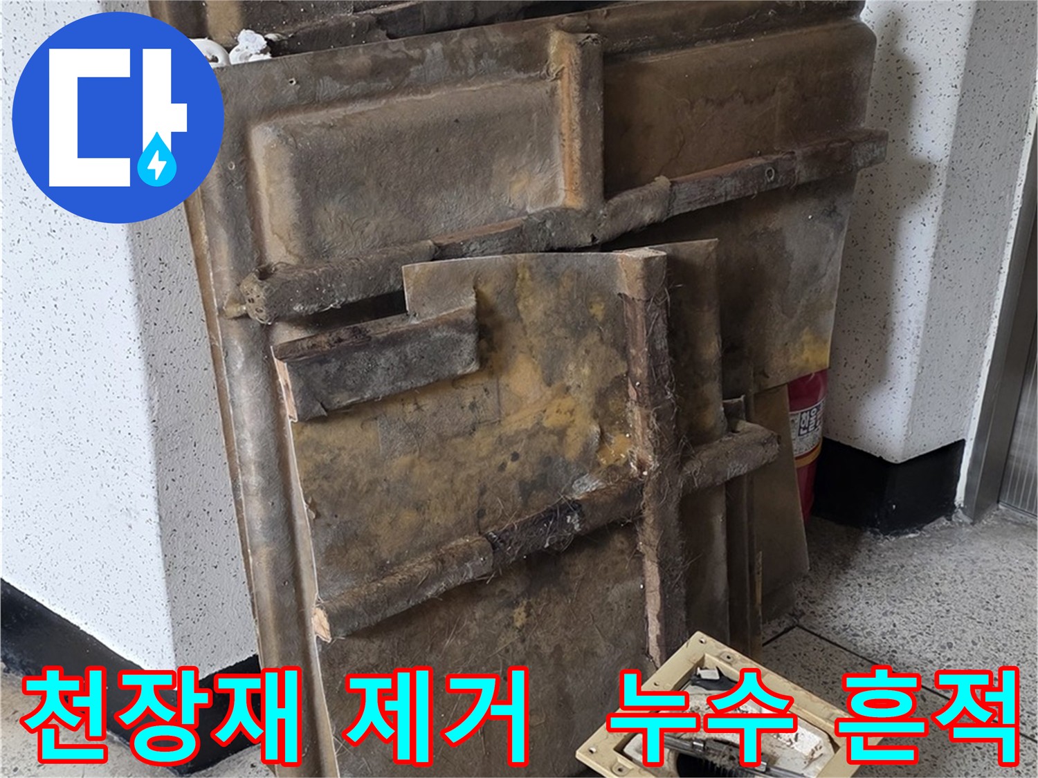 천장재 제거 후 누수 흔적 발견 - 은평구 누수 전문가