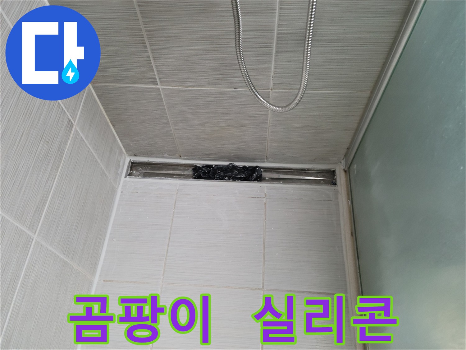 욕실 곰팡이 - 실리콘 교체로 누수와 곰팡이 해결