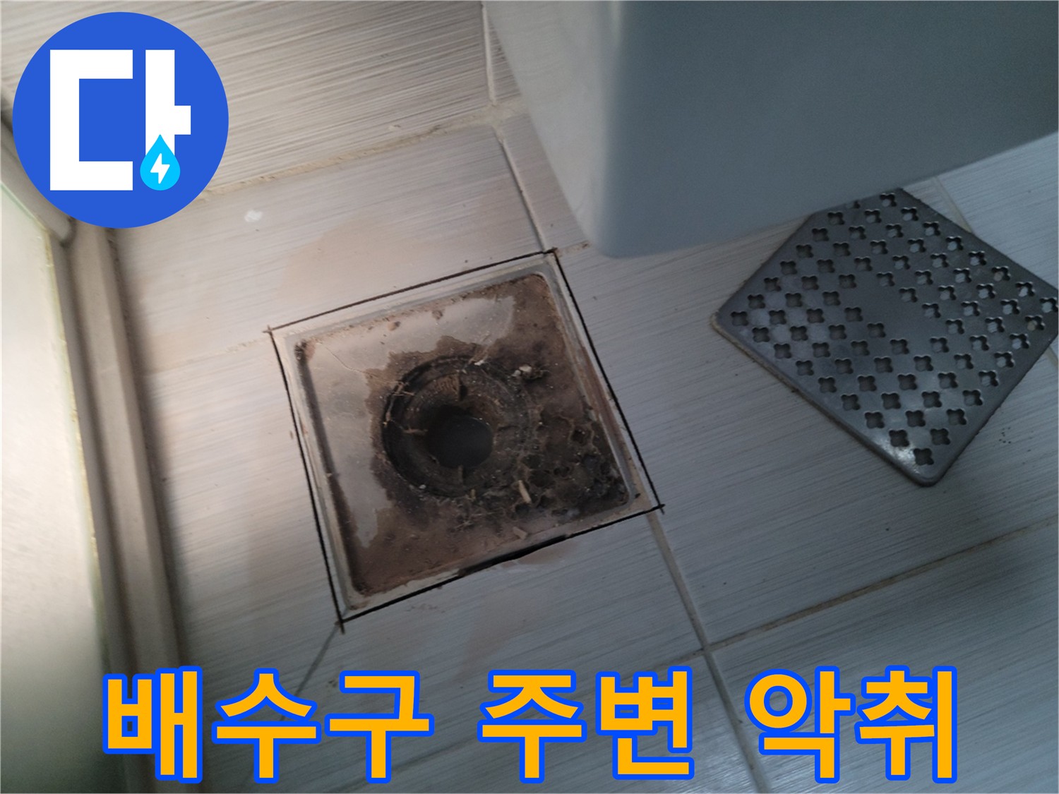 욕실 배수구 주변 - 악취 발생 - 누수 때문인지 정밀 점검