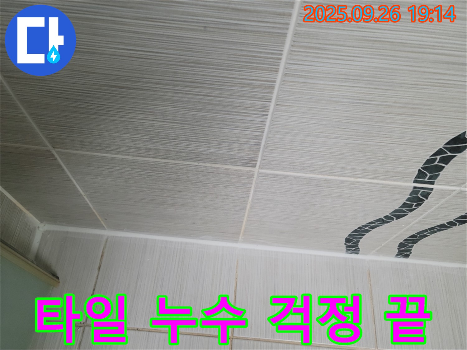 타일 누수 걱정 끝 - 전문가에게 맡기세요!