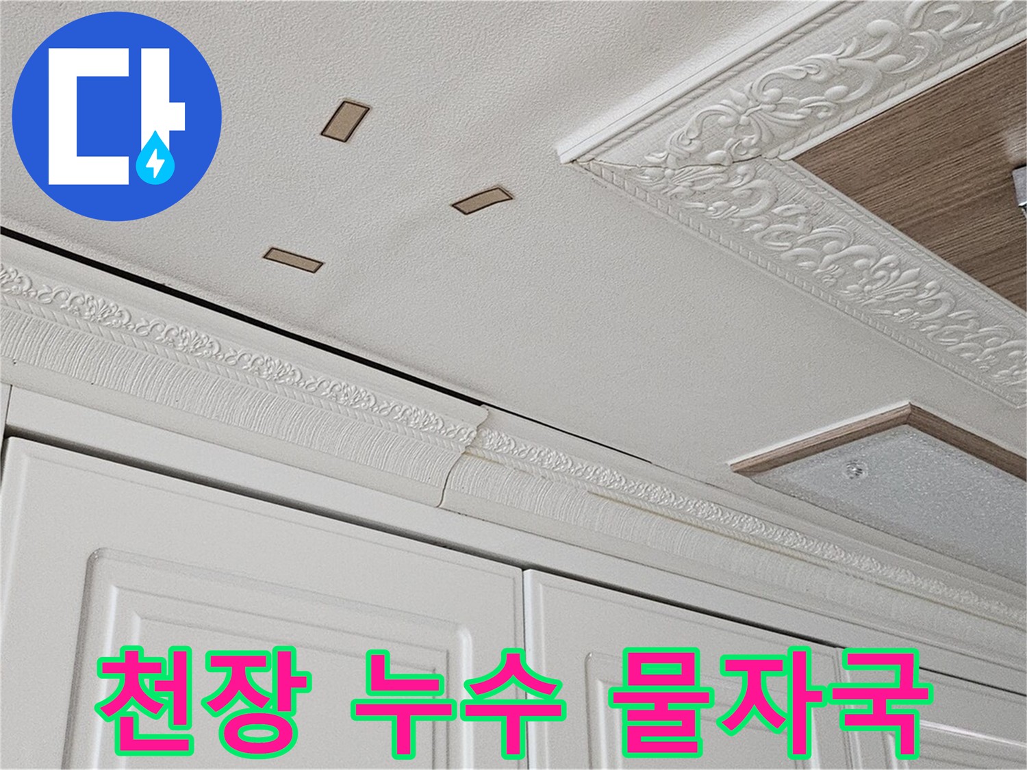 아랫집 천장 물자국 - 누수 의심 현장