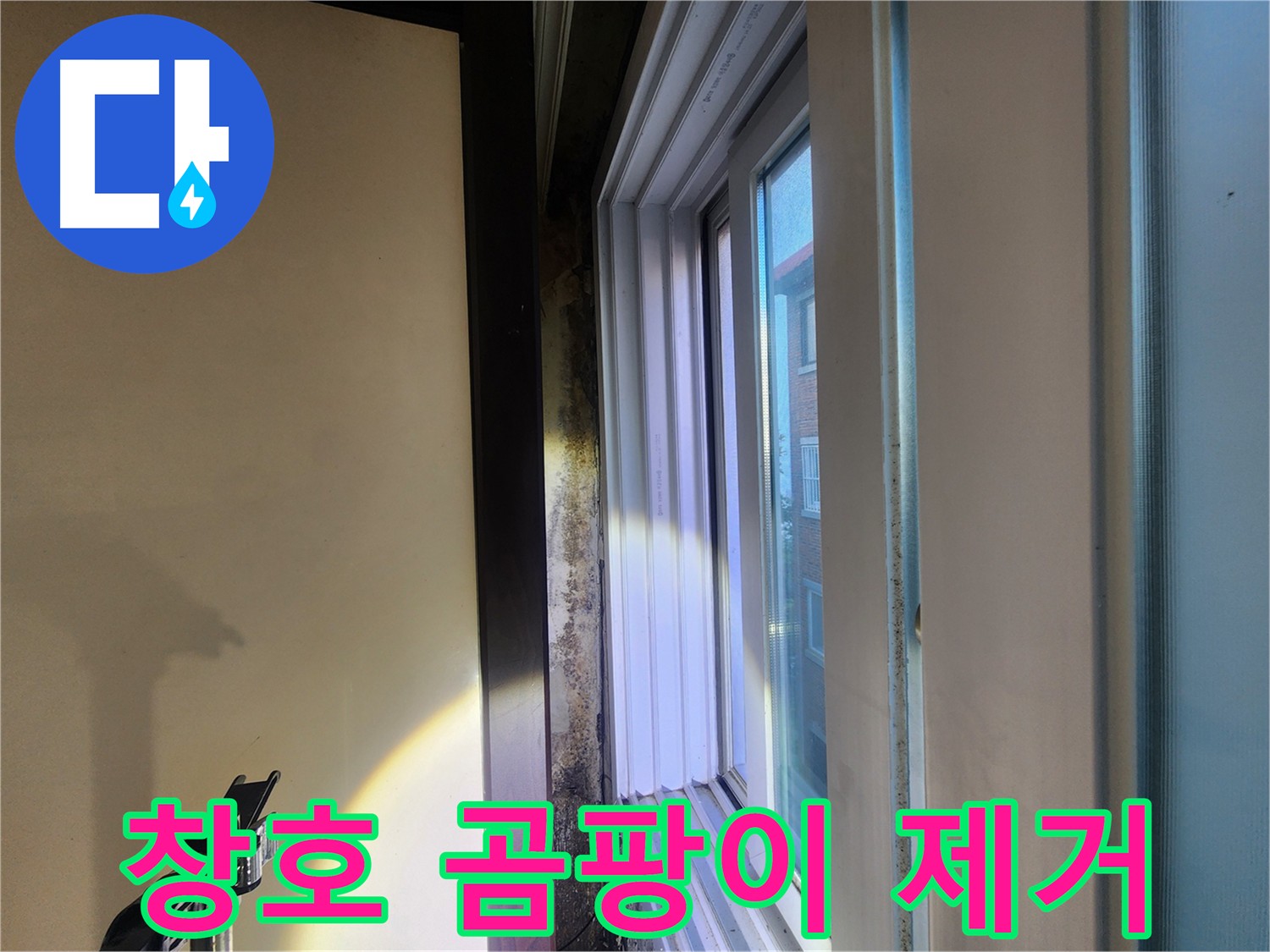 창호 주변 곰팡이 - 건강에 악영향, 방수 공사 필요