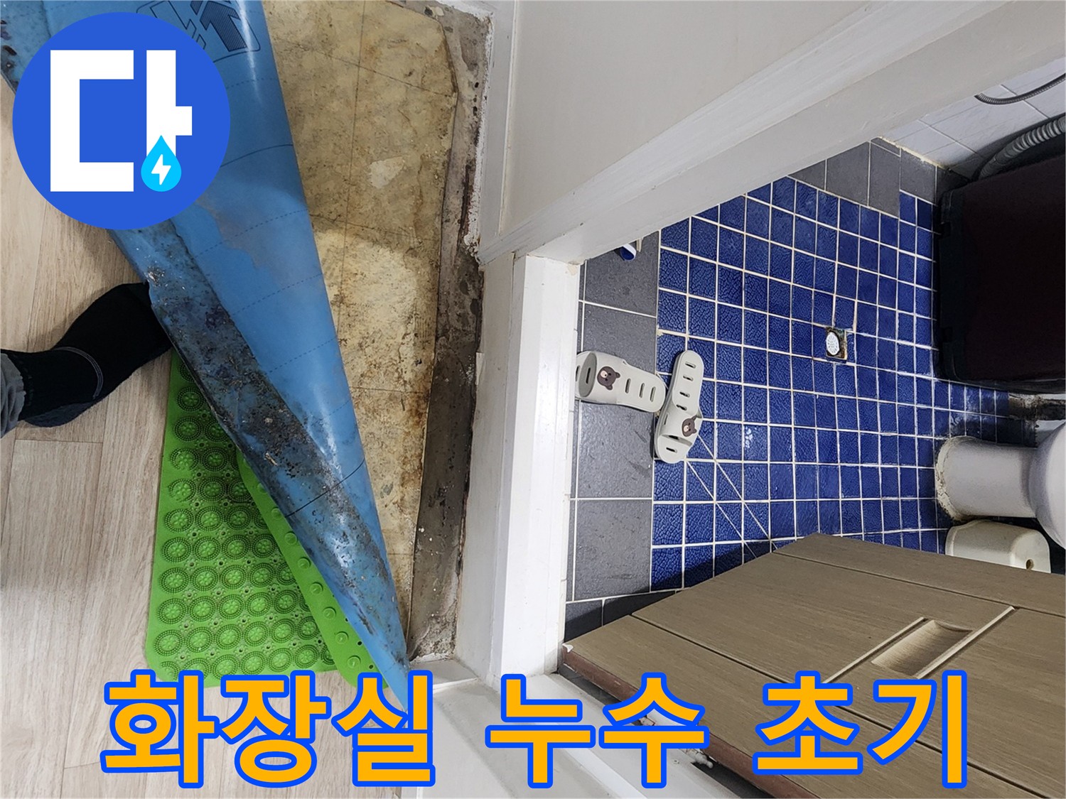 공릉동 화장실 누수 의심 - 장판 아래 방수층 문제로 추정