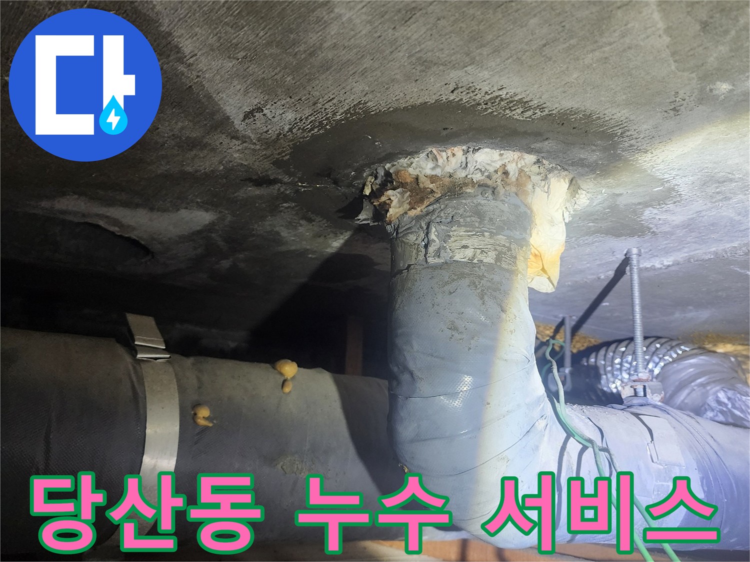 당산동 하수 배관 누수 흔적