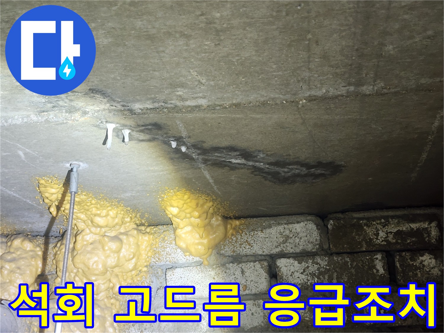 영등포 아파트 석회 고드름 - 누수 전문가 진단 필수
