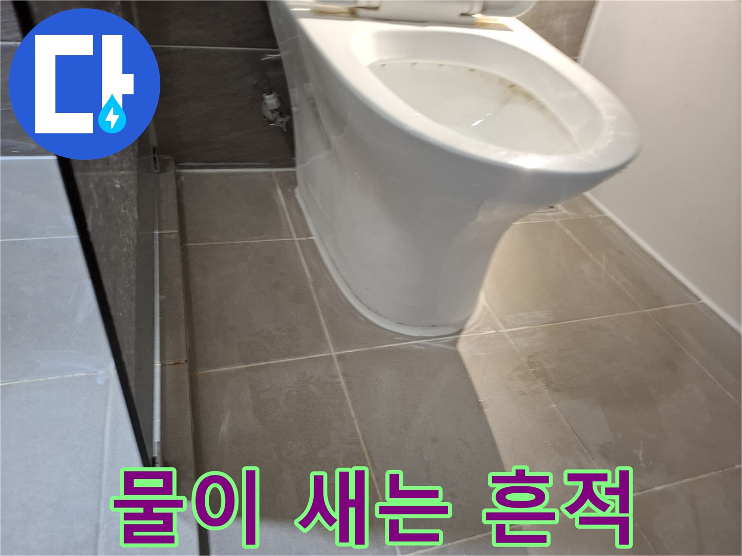 분당 변기 누수 - 물이 새는 흔적 발견