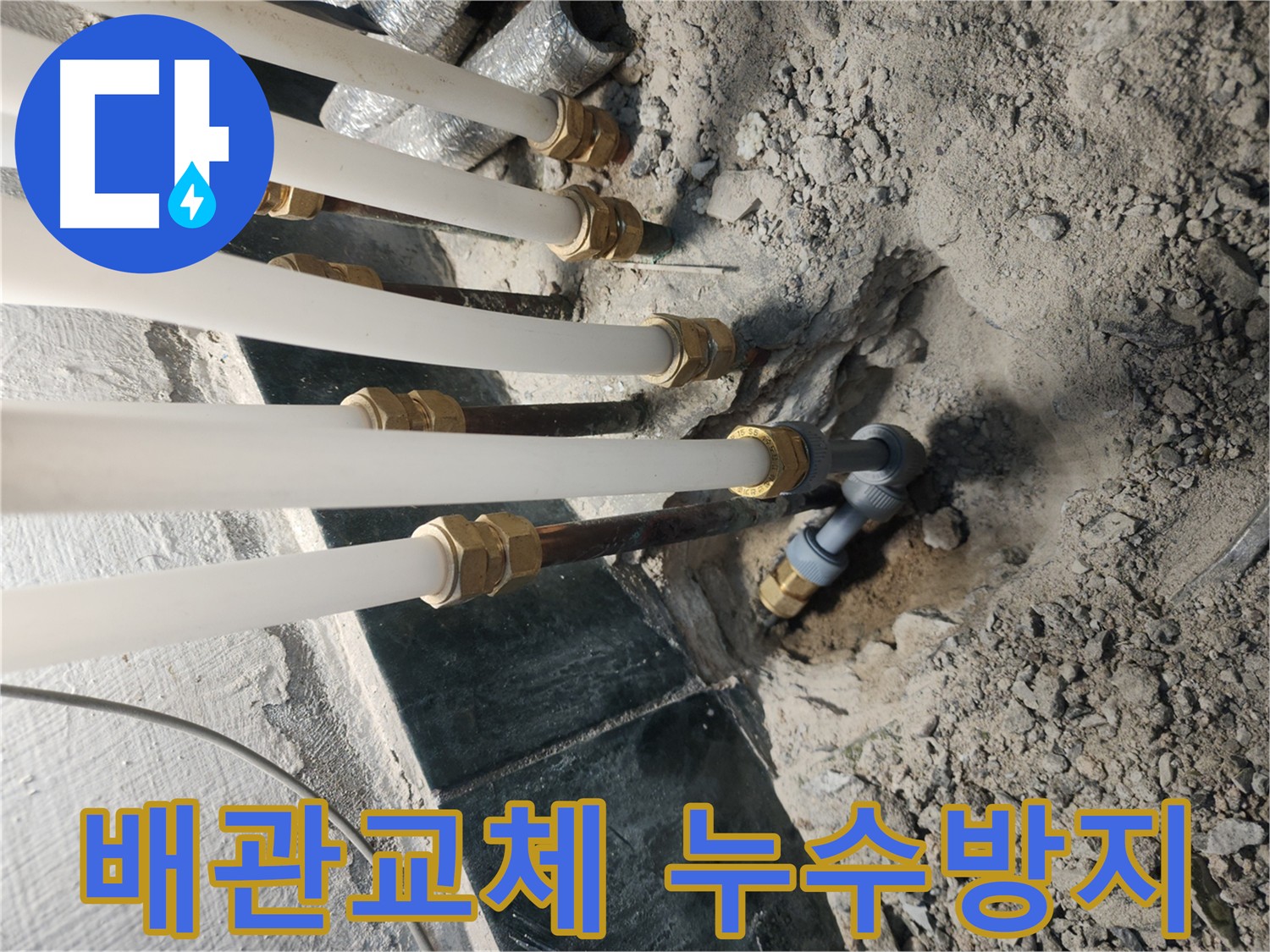 송파구 거여동 누수 현장 - 굴착 작업 및 노후 배관 교체