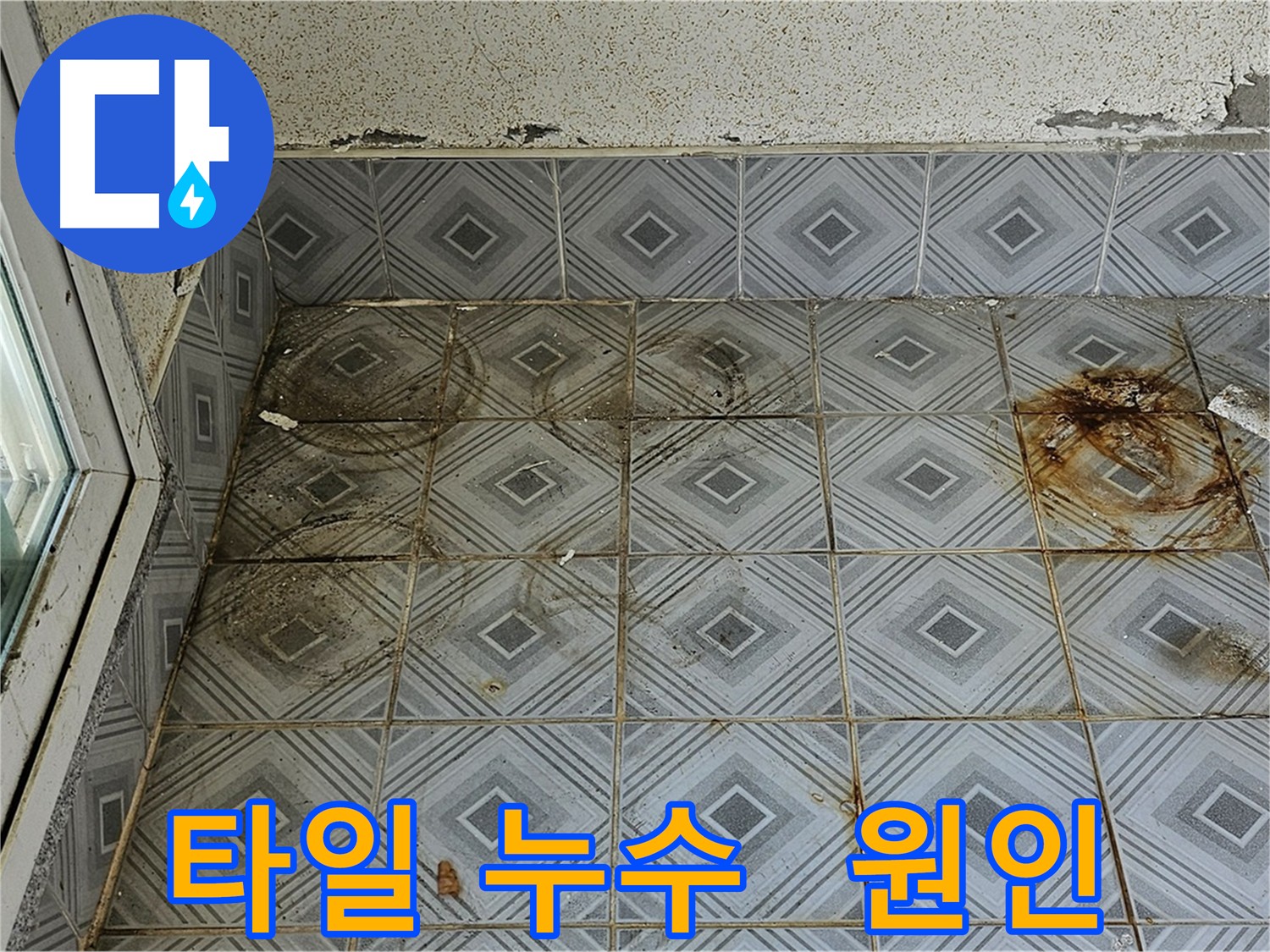 양천구 신월동 누수 - 타일 틈새 및 방수층 손상