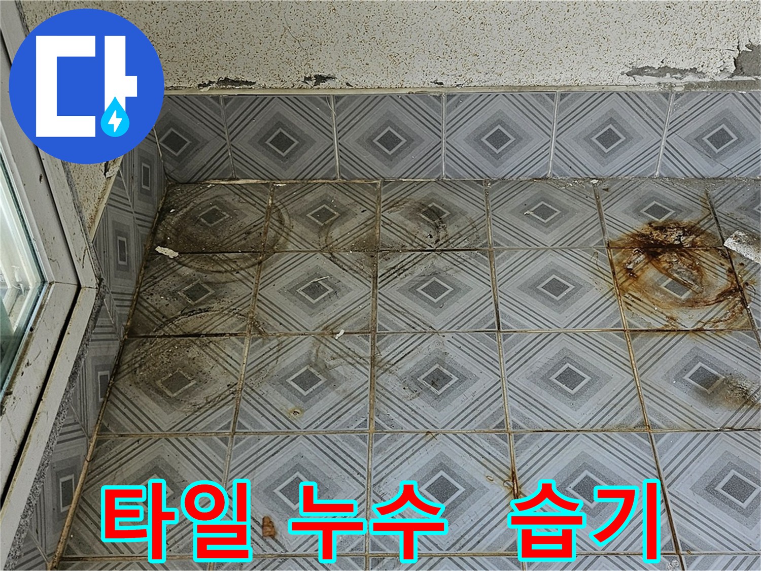 양천구 신월동 누수 - 타일 틈새 및 방수층 균열
