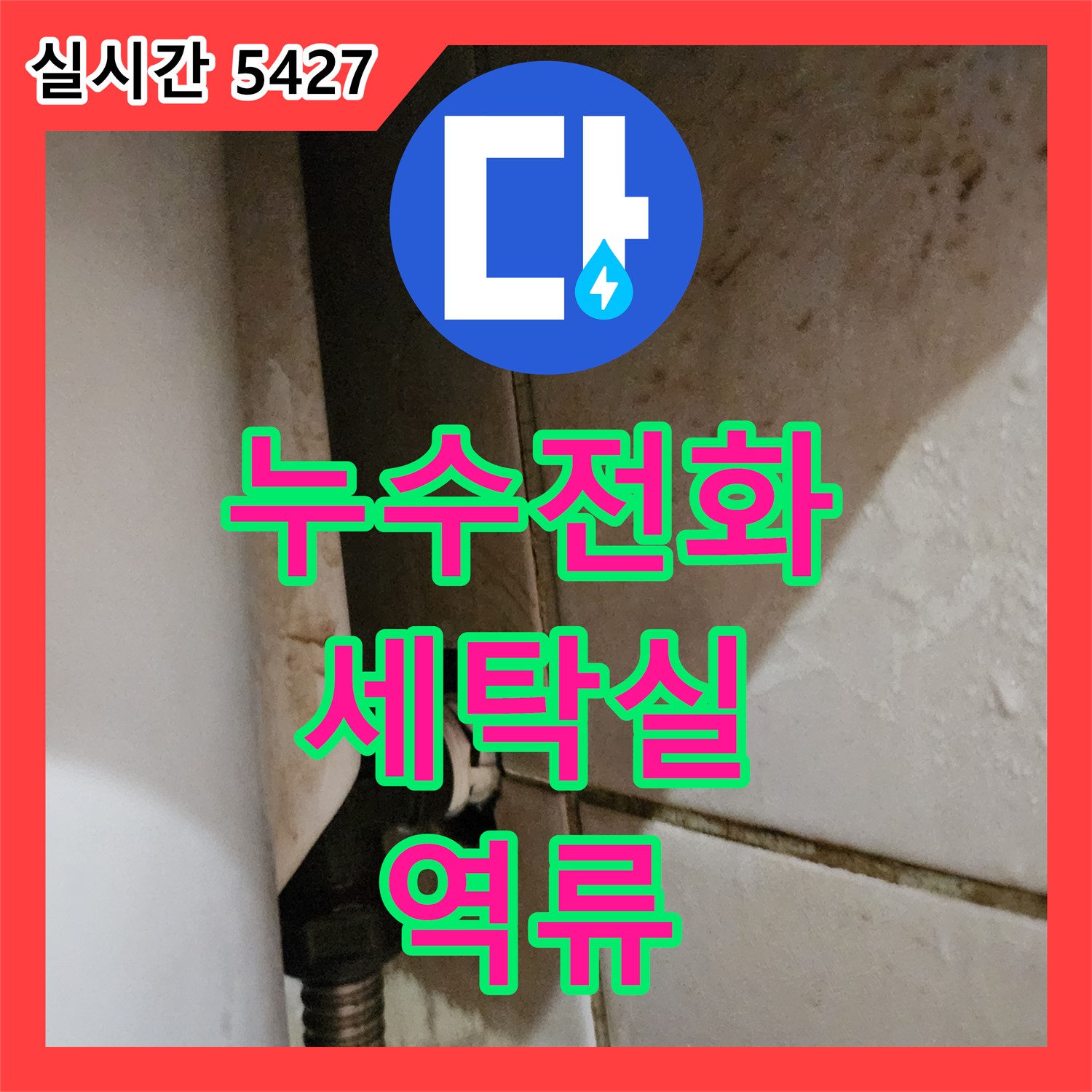 양주 석현리, 누수전화, 세탁실 배수구 역류 문제 해결