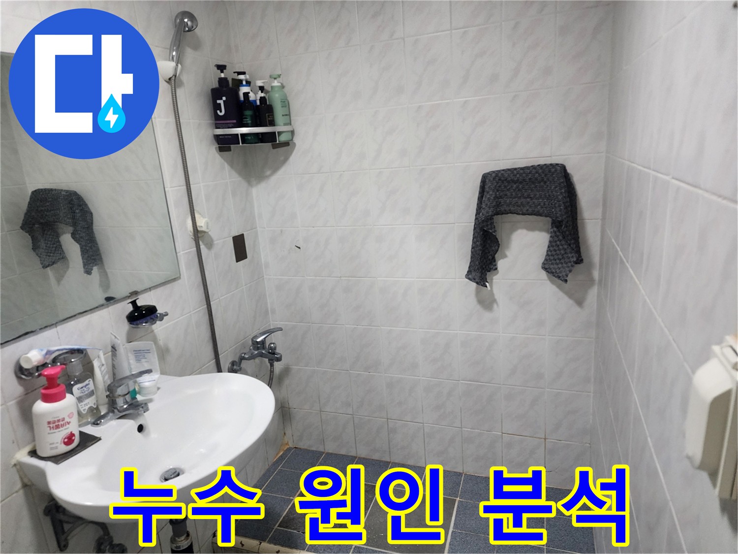 서초구 양재동 샤워부스 누수 - 방수층 손상과 시공 불량 원인 분석