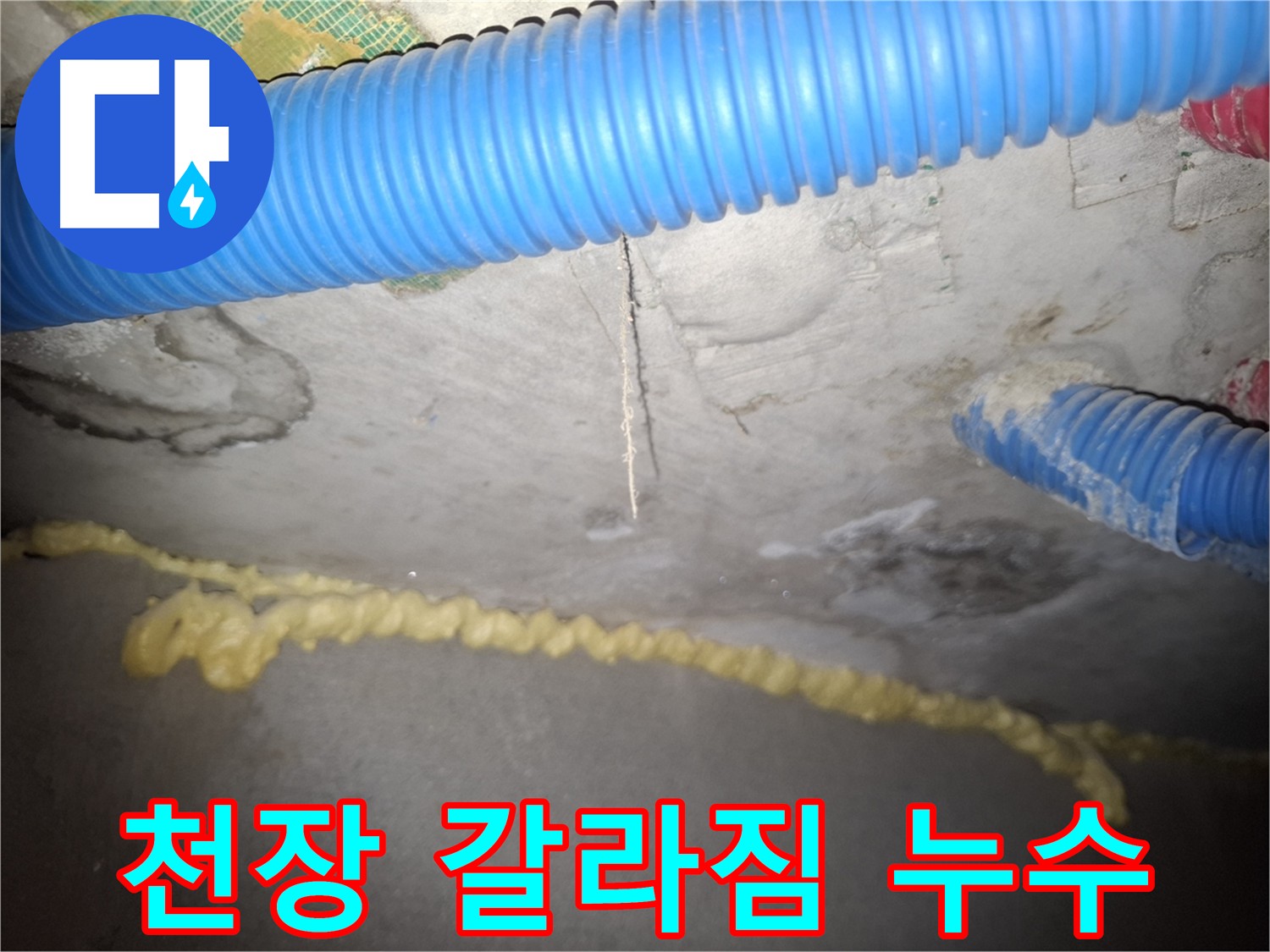 천장 갈라짐으로 인한 누수 가능성 확인 - 신풍동 누수