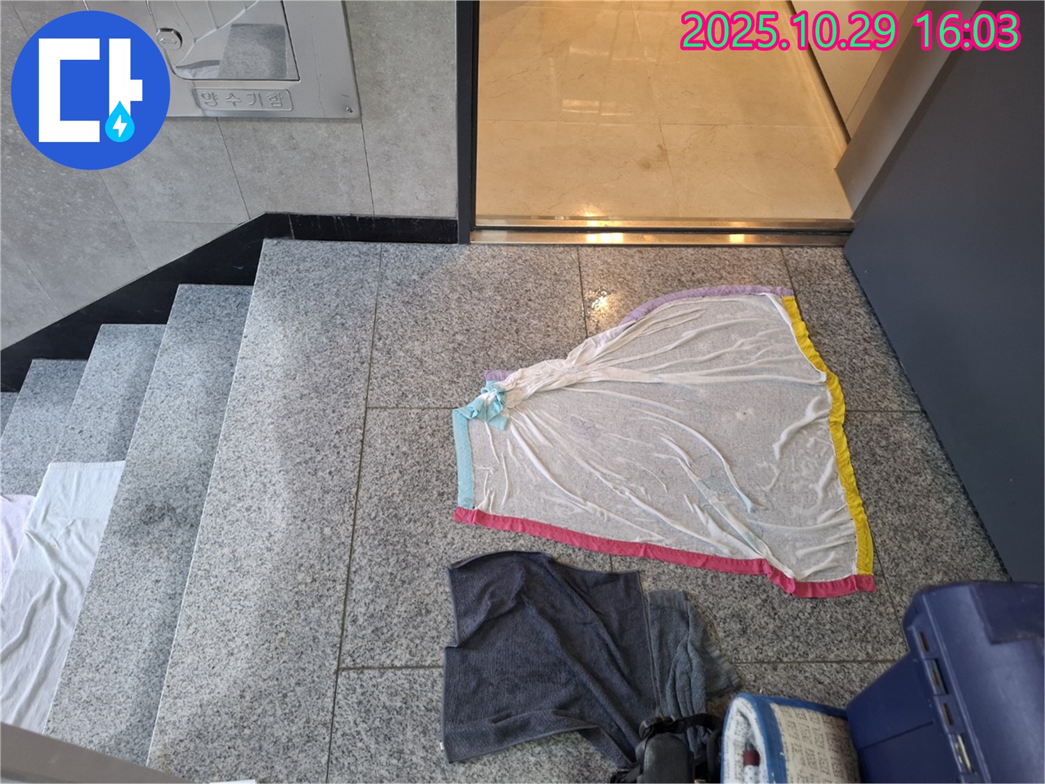 지축동 누수 현장 - 젖은 휴지, 변기 또는 세면대 누수 의심