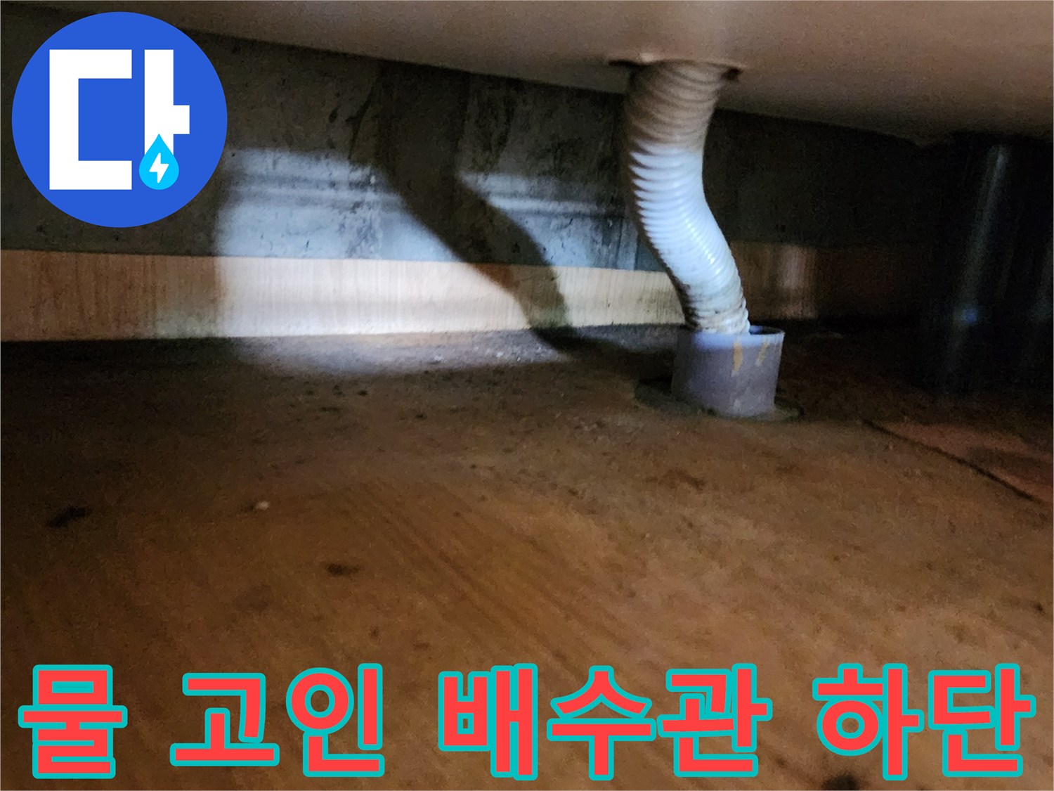 배수 호스 끝부분-연결부 물고임 확인