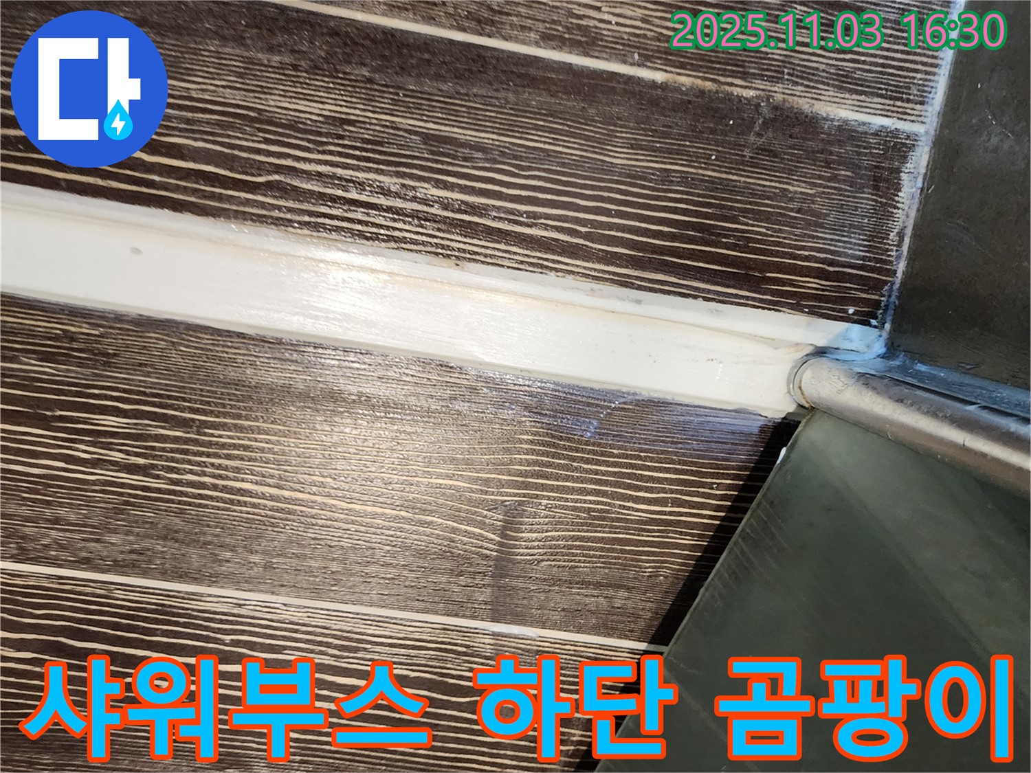샤워부스 - 하단 - 곰팡이 - 실리콘 - 제거 - 재시공 - 양주 - 삼숭동