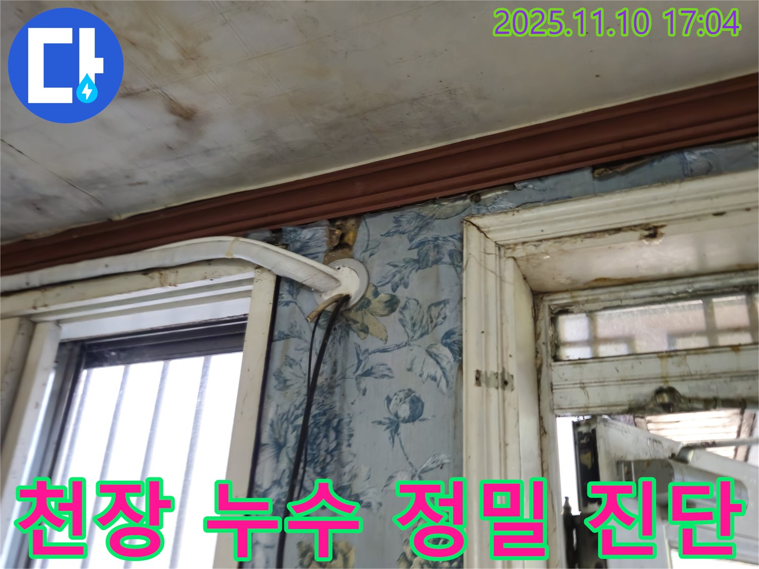 용산구 청파동 누수 현장 - 천장 누수 정밀 진단 과정