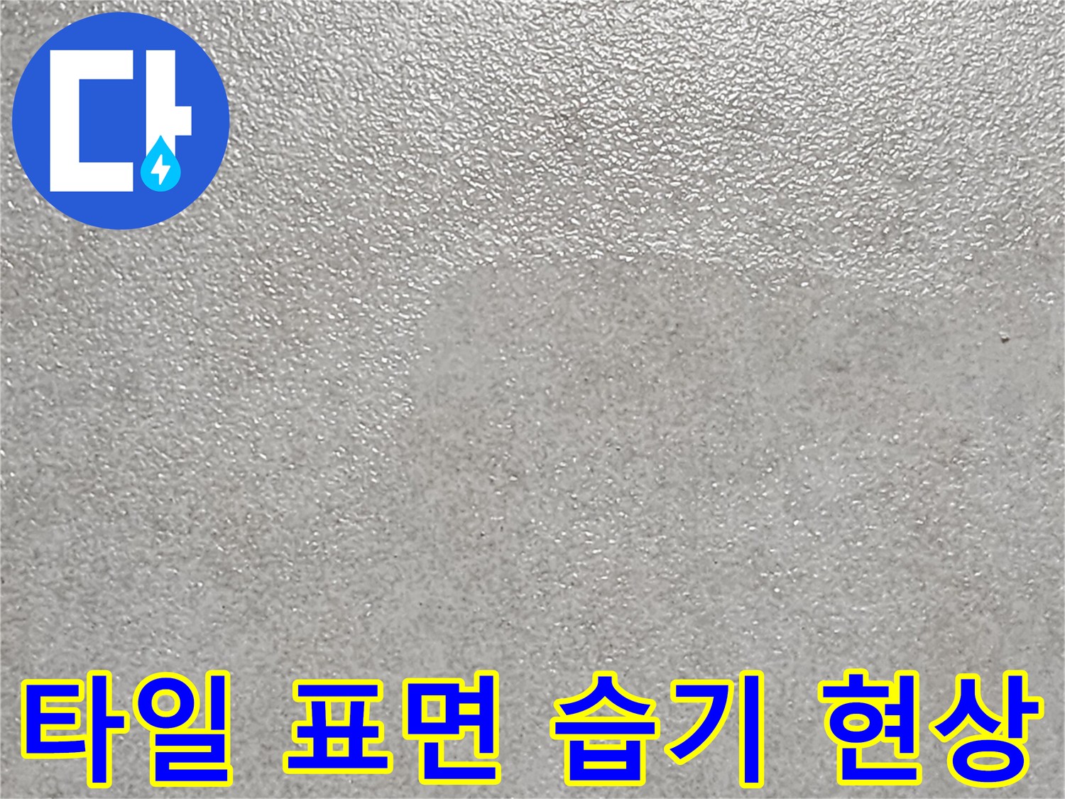 물기가 머무른-화장실 타일 표면
