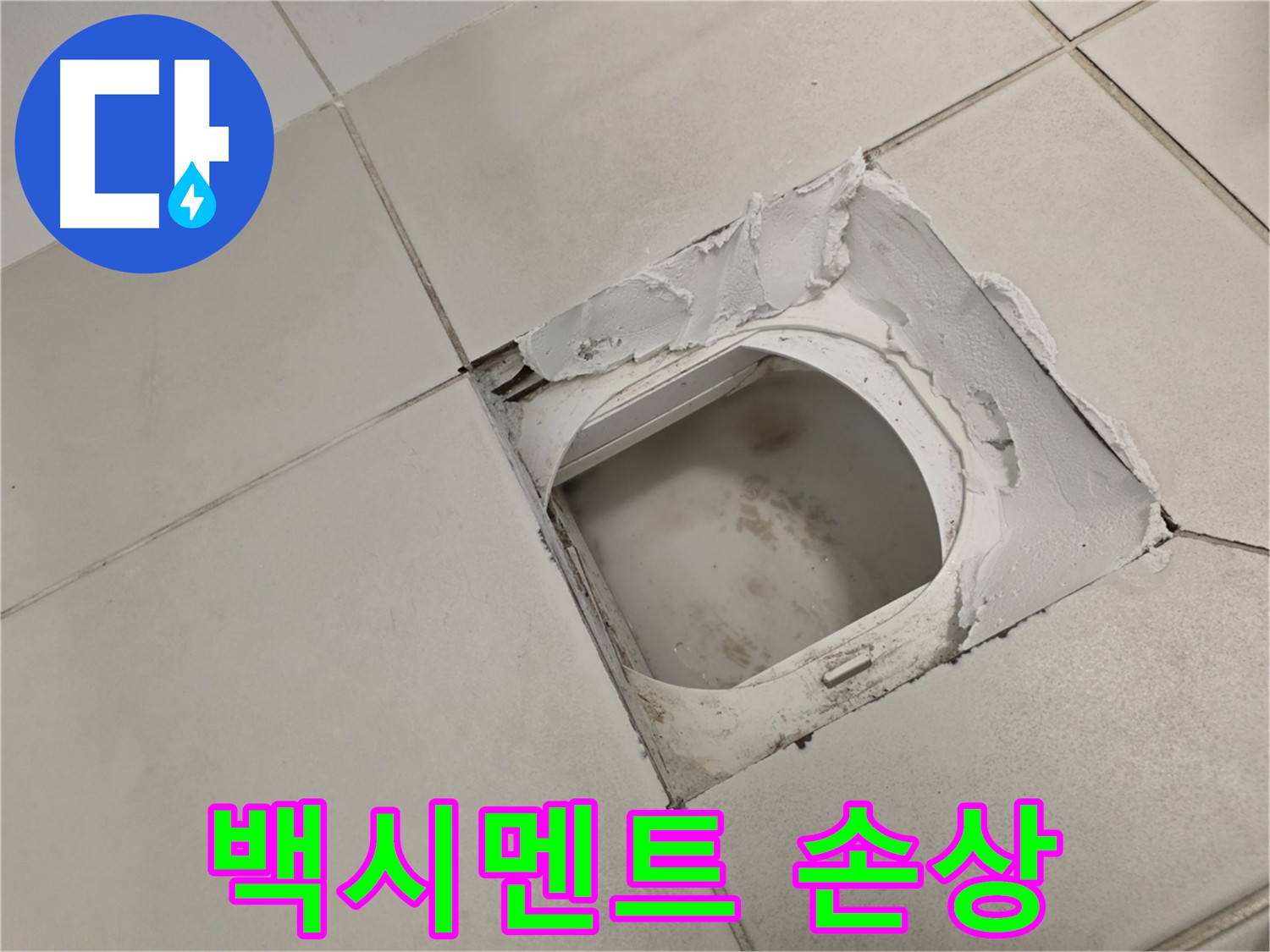 김포 사우동 누수탐지 - 타일 사이 백시멘트 손상 꼼꼼 확인