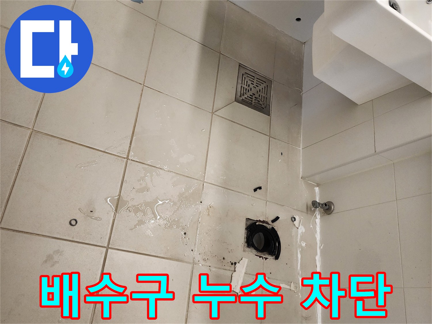 김포 사우동 욕실 배수구 - 누수 원인 완벽하게 차단