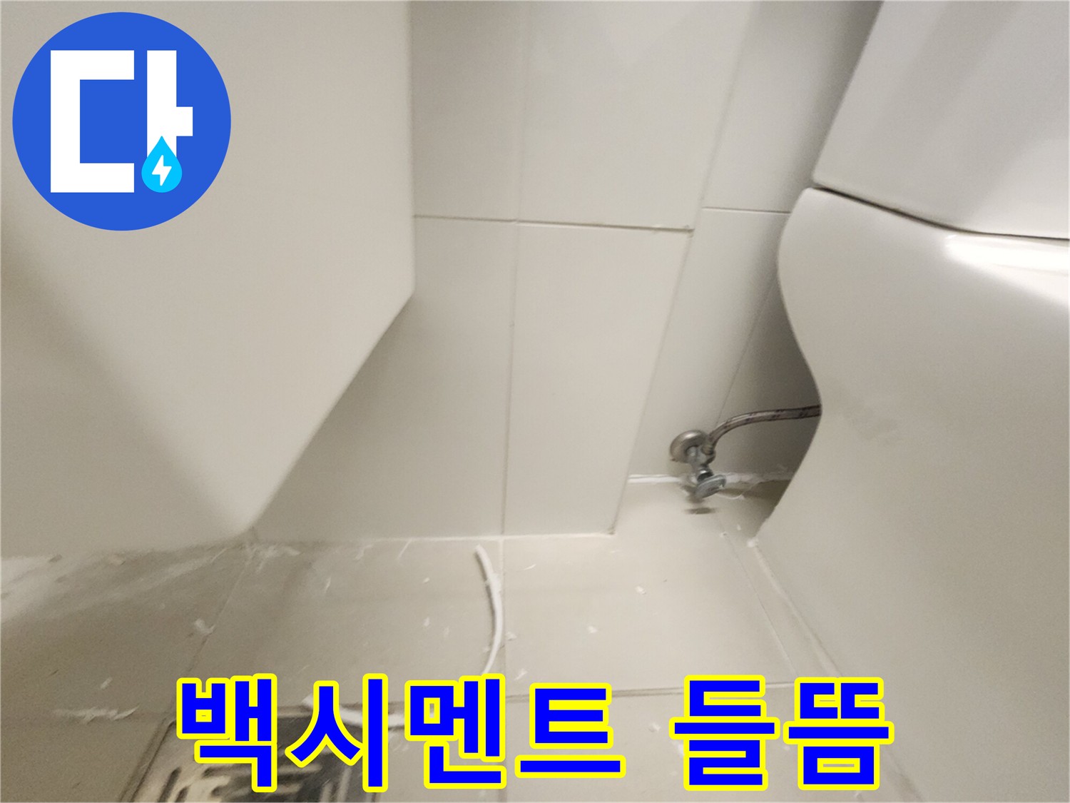 고촌 변기 하부 백시멘트 들뜸 현상 사진