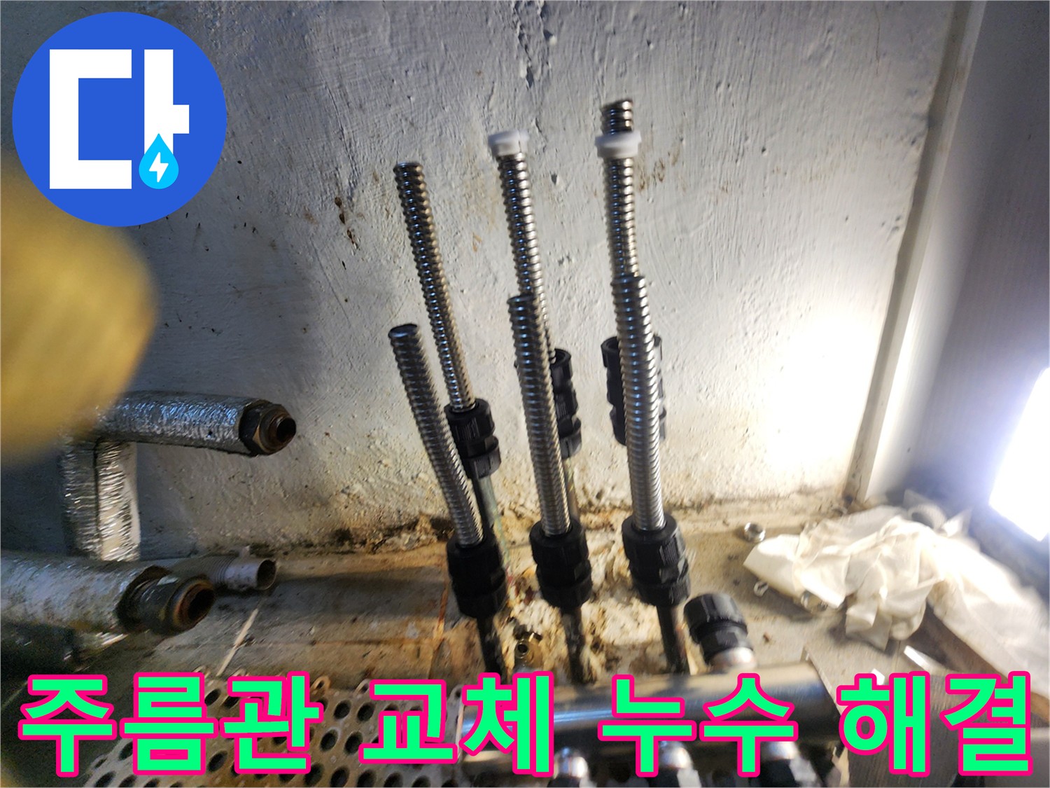 양천구 신월동 아파트 주름관 교체 후 새 주름관 사진