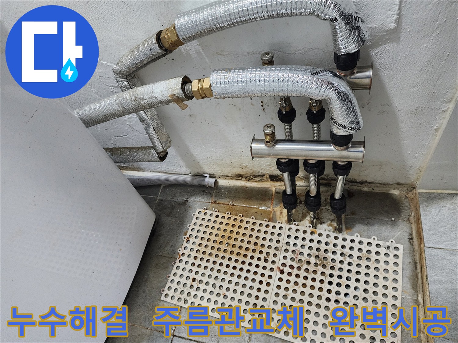 신월동 주택 누수 해결 - 오래된 주름관 교체 작업